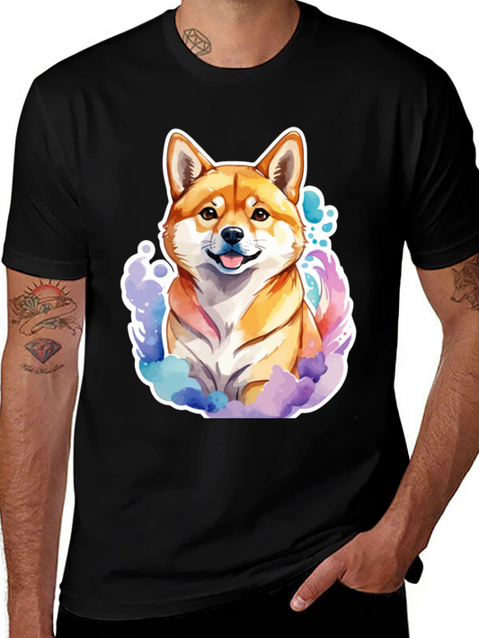 Shiba Inu Watercolor Graphic Tee