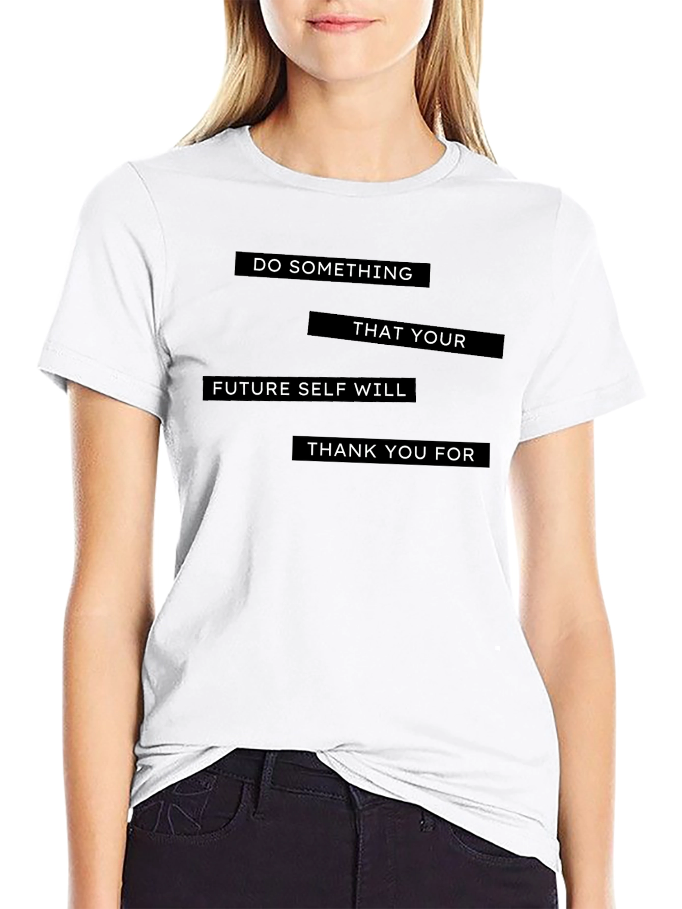Motivational Black T-Shirt: Do Something Today