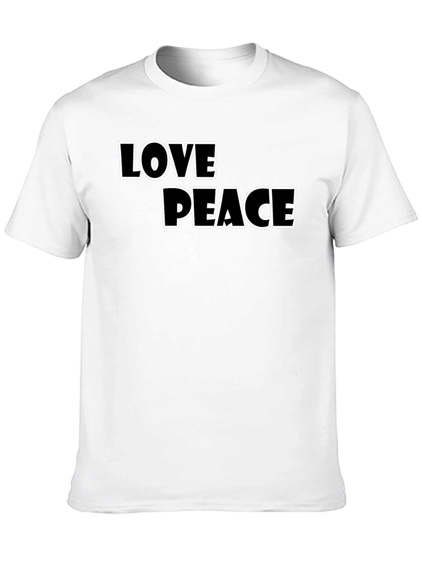Love Peace Black T-Shirt - Stylish Graphic Tee