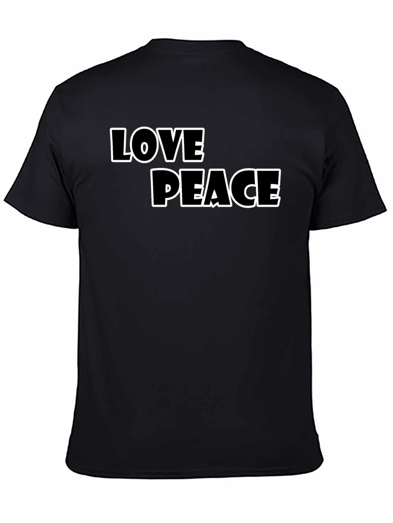 Love Peace Black T-Shirt - Stylish Graphic Tee