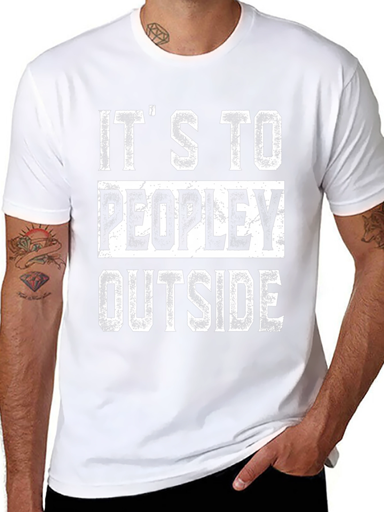 Introverted Graphic Tee - Its Too Peopley Outside
