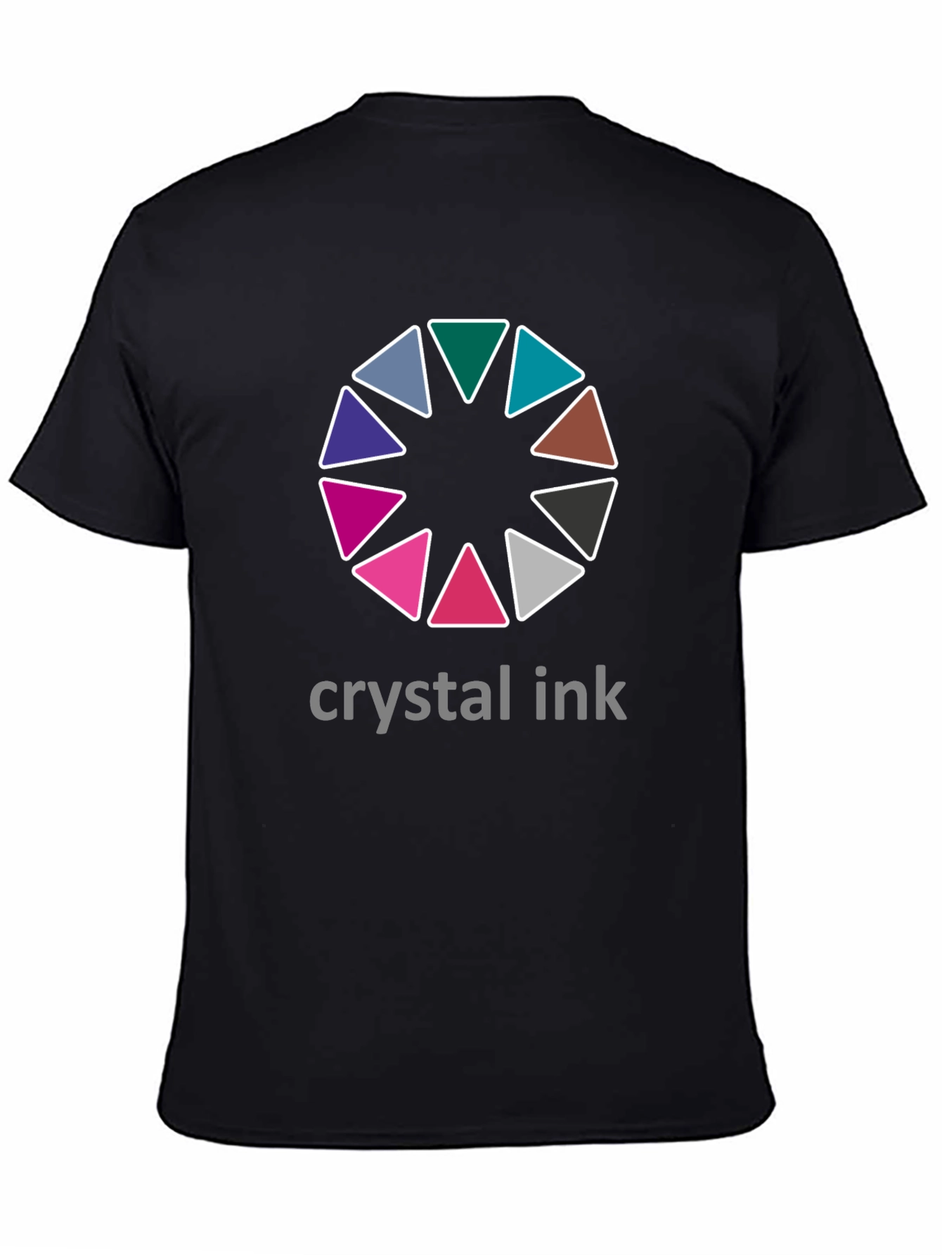 Crystal Ink Graphic Tee - Stylish Mens Black T-Shirt