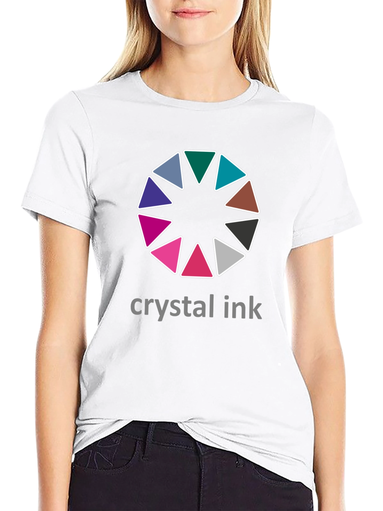 Crystal Ink Graphic Tee - Stylish Mens Black T-Shirt
