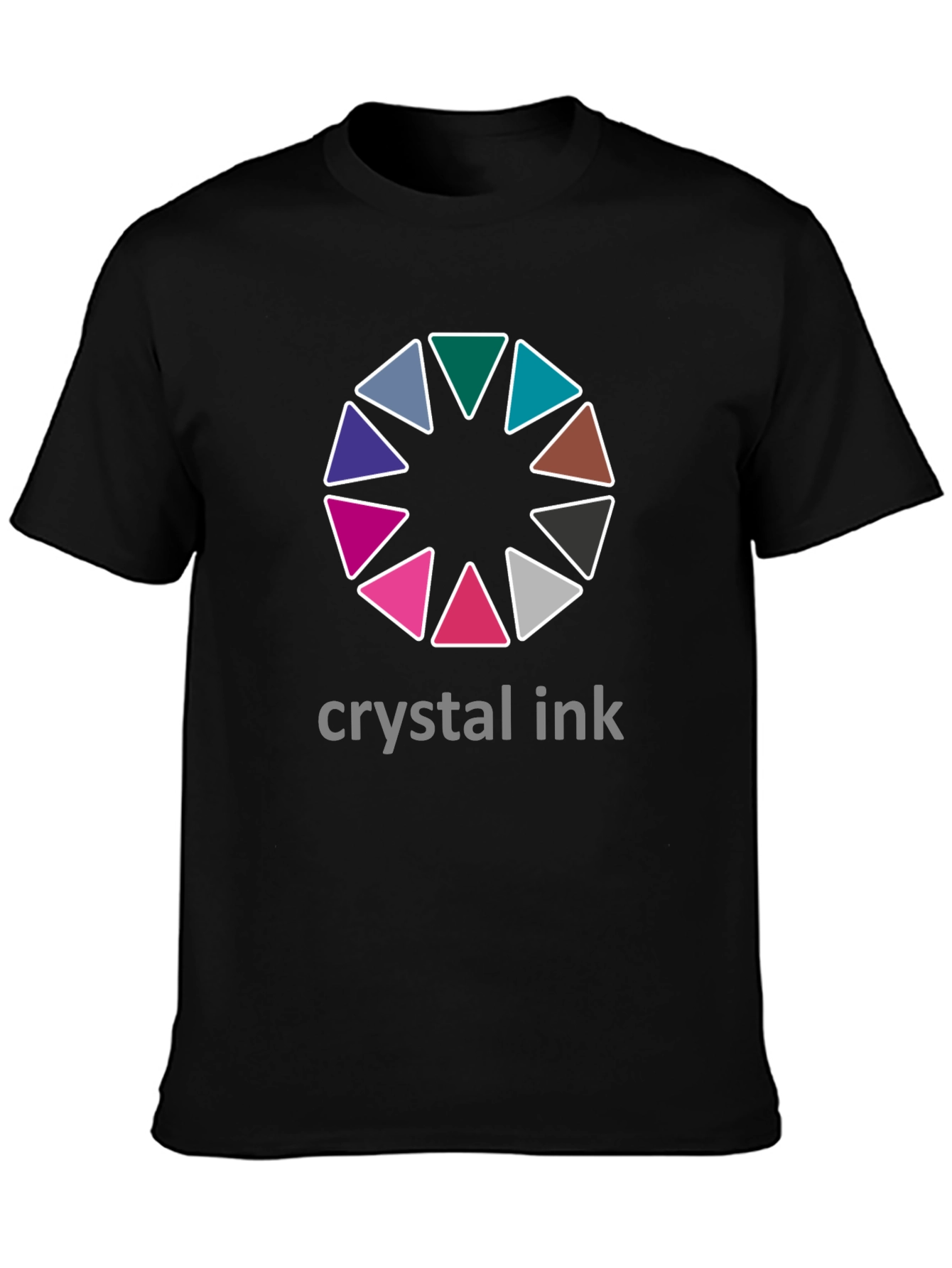 Crystal Ink Graphic Tee - Stylish Mens Black T-Shirt