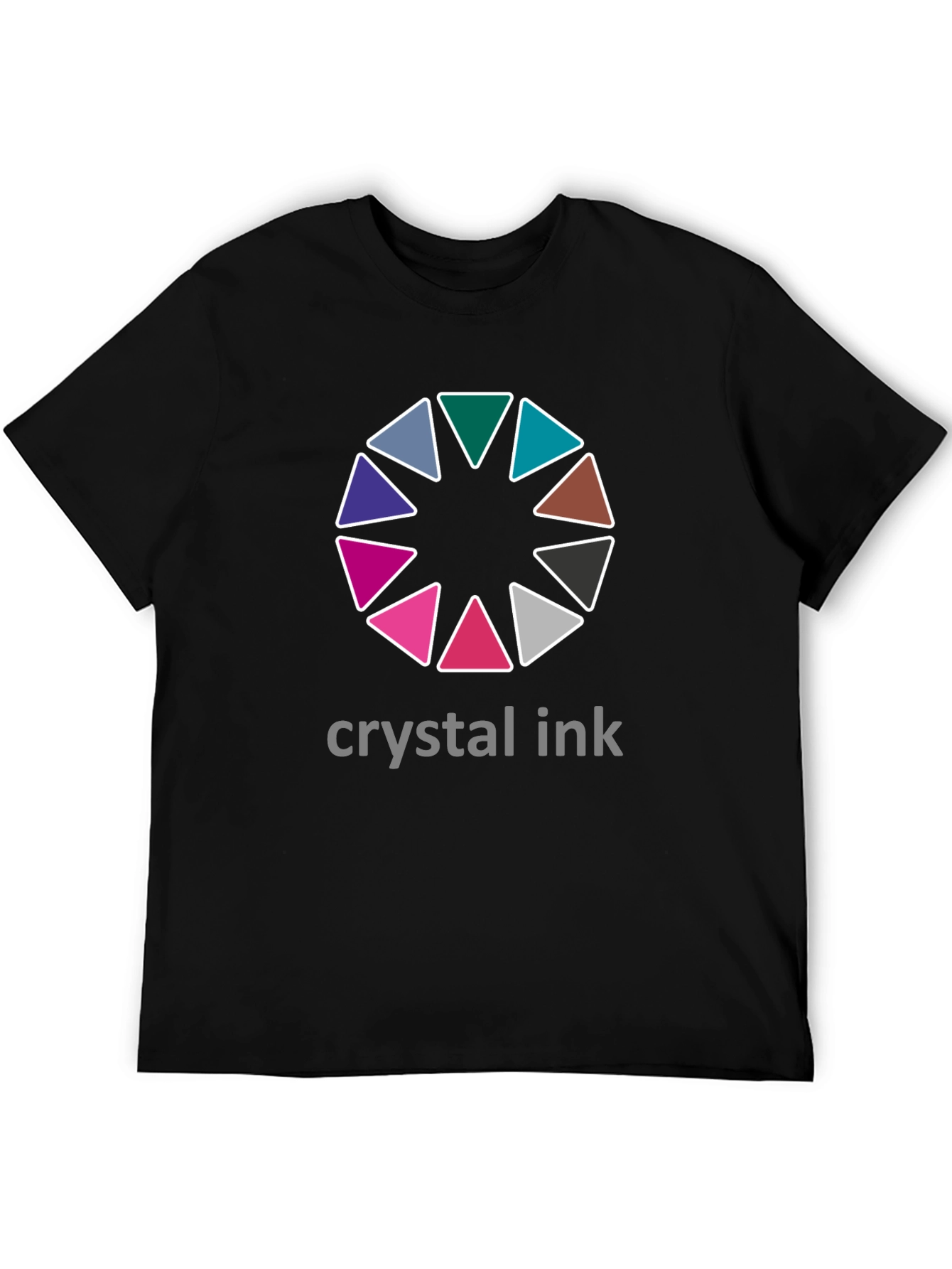 Crystal Ink Graphic Tee - Stylish Mens Black T-Shirt