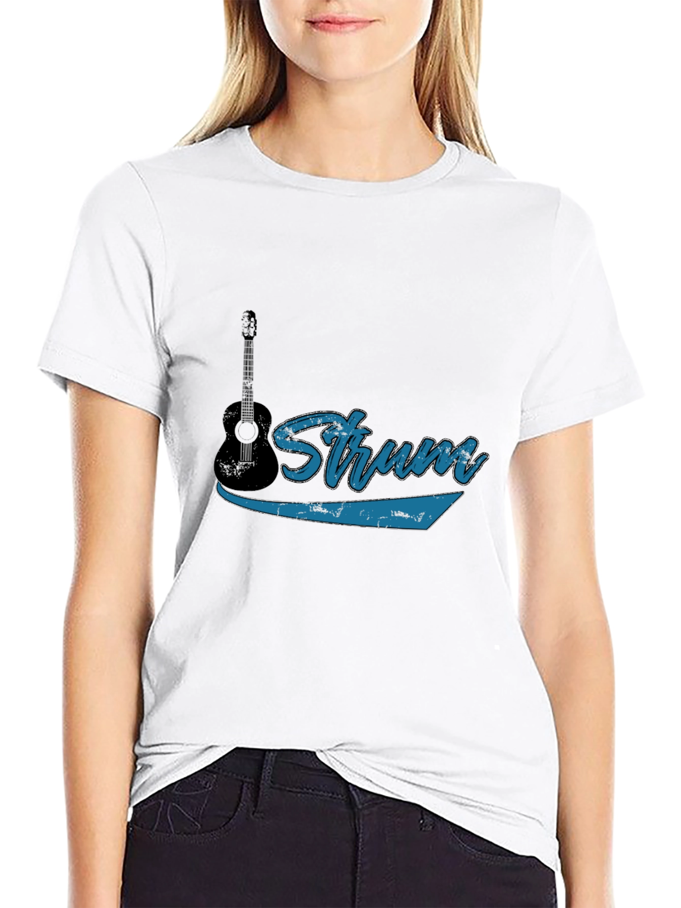 Strum Guitar Graphic Tee - Music Lover Shirt