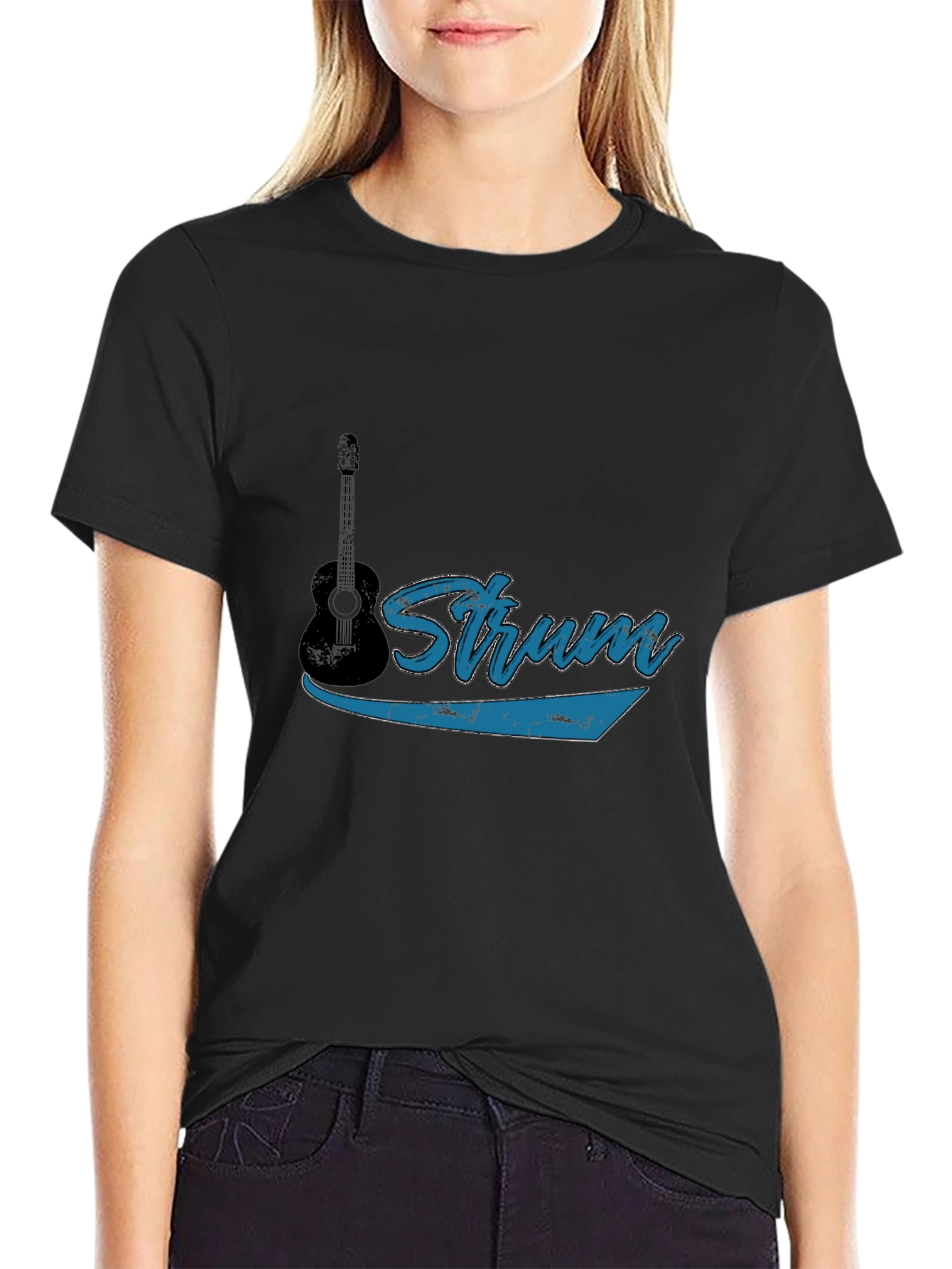 Strum Guitar Graphic Tee - Music Lover Shirt