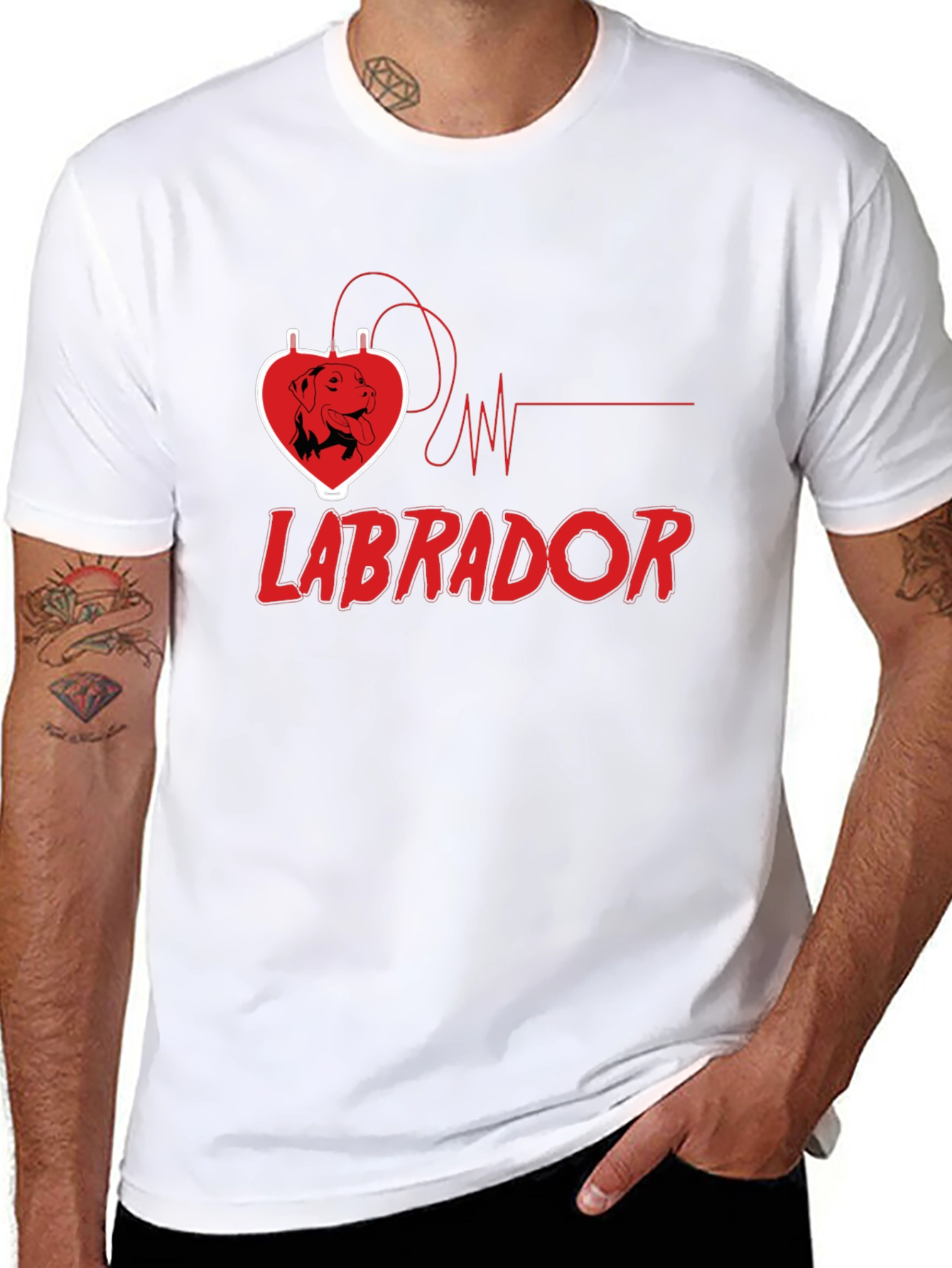 Labrador Heartbeat Mens T-Shirt