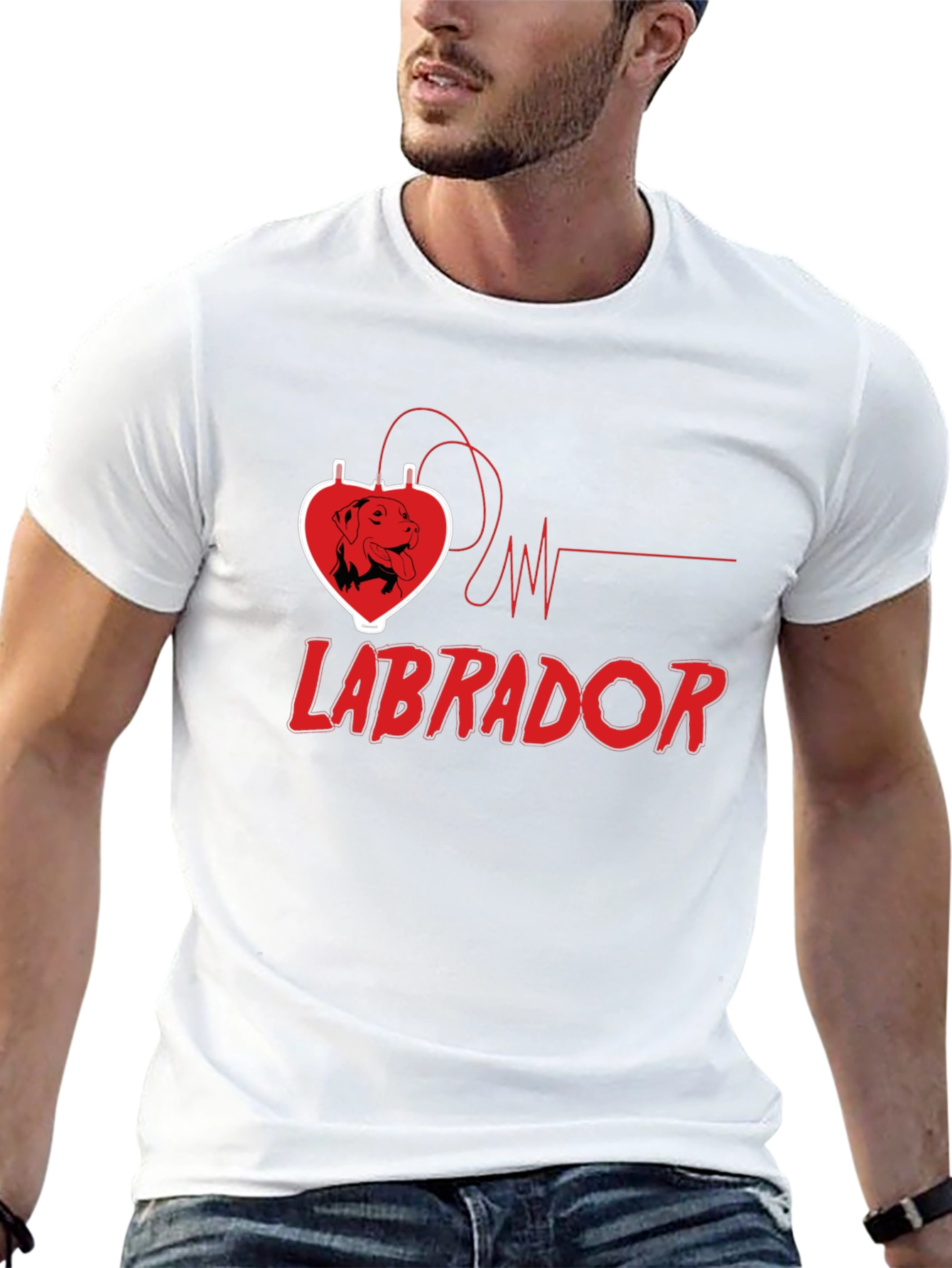 Labrador Heartbeat Mens T-Shirt