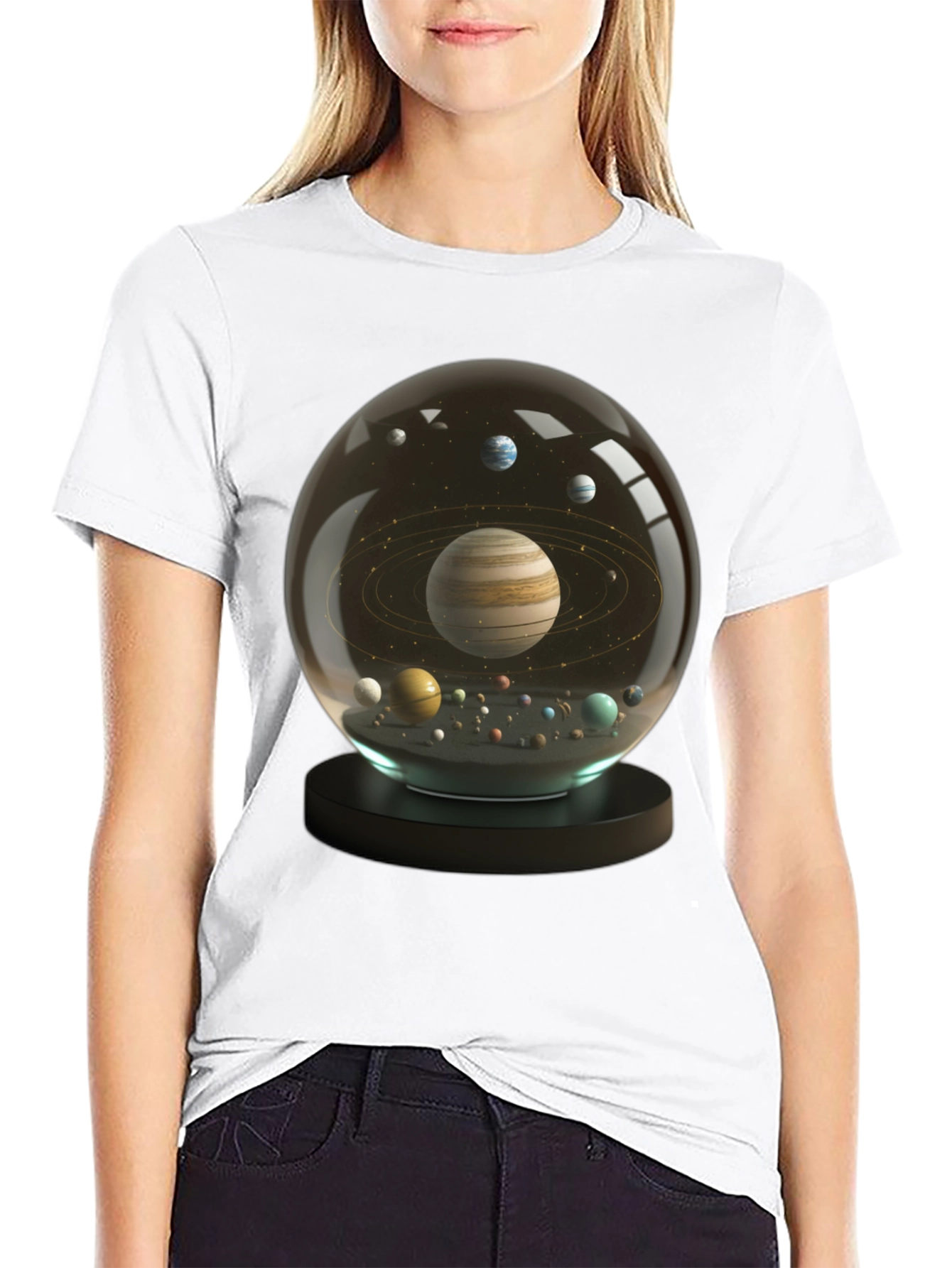 Planetary System T-Shirt - Unique Galaxy Design