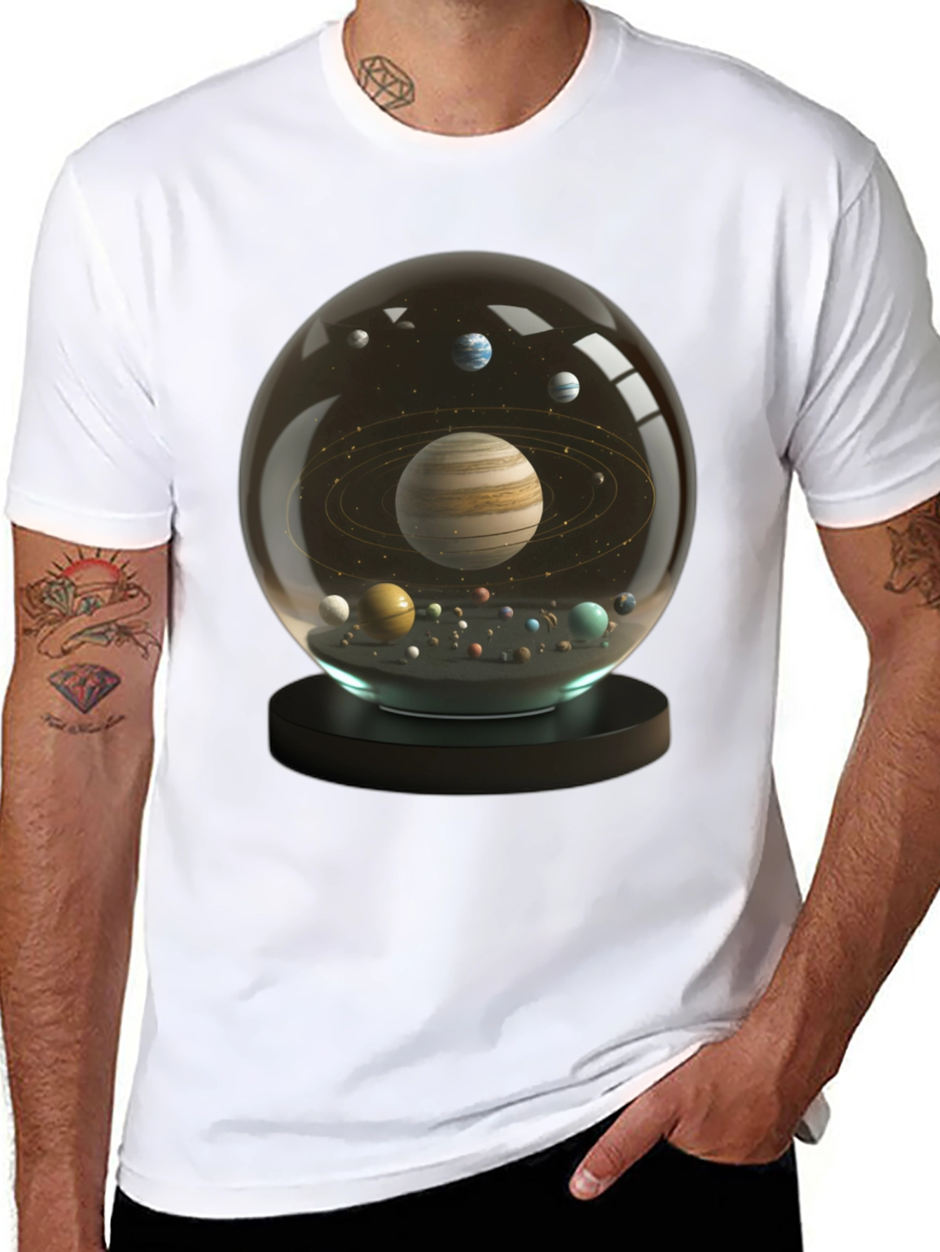 Planetary System T-Shirt - Unique Galaxy Design