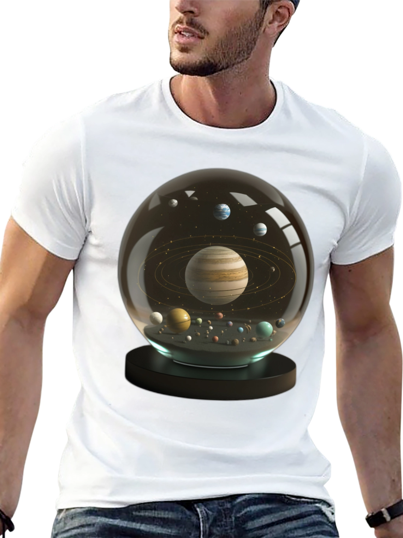 Planetary System T-Shirt - Unique Galaxy Design