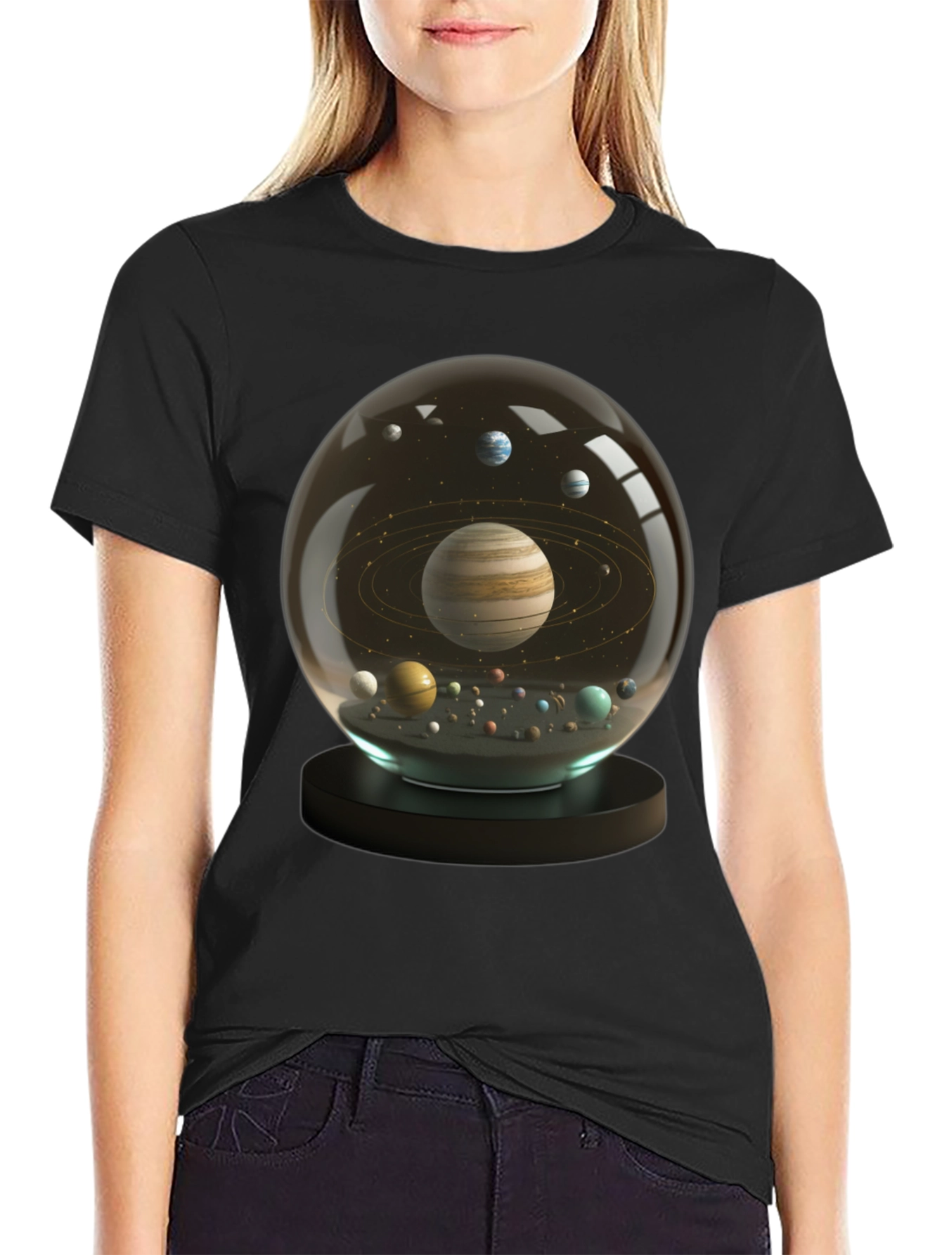 Planetary System T-Shirt - Unique Galaxy Design