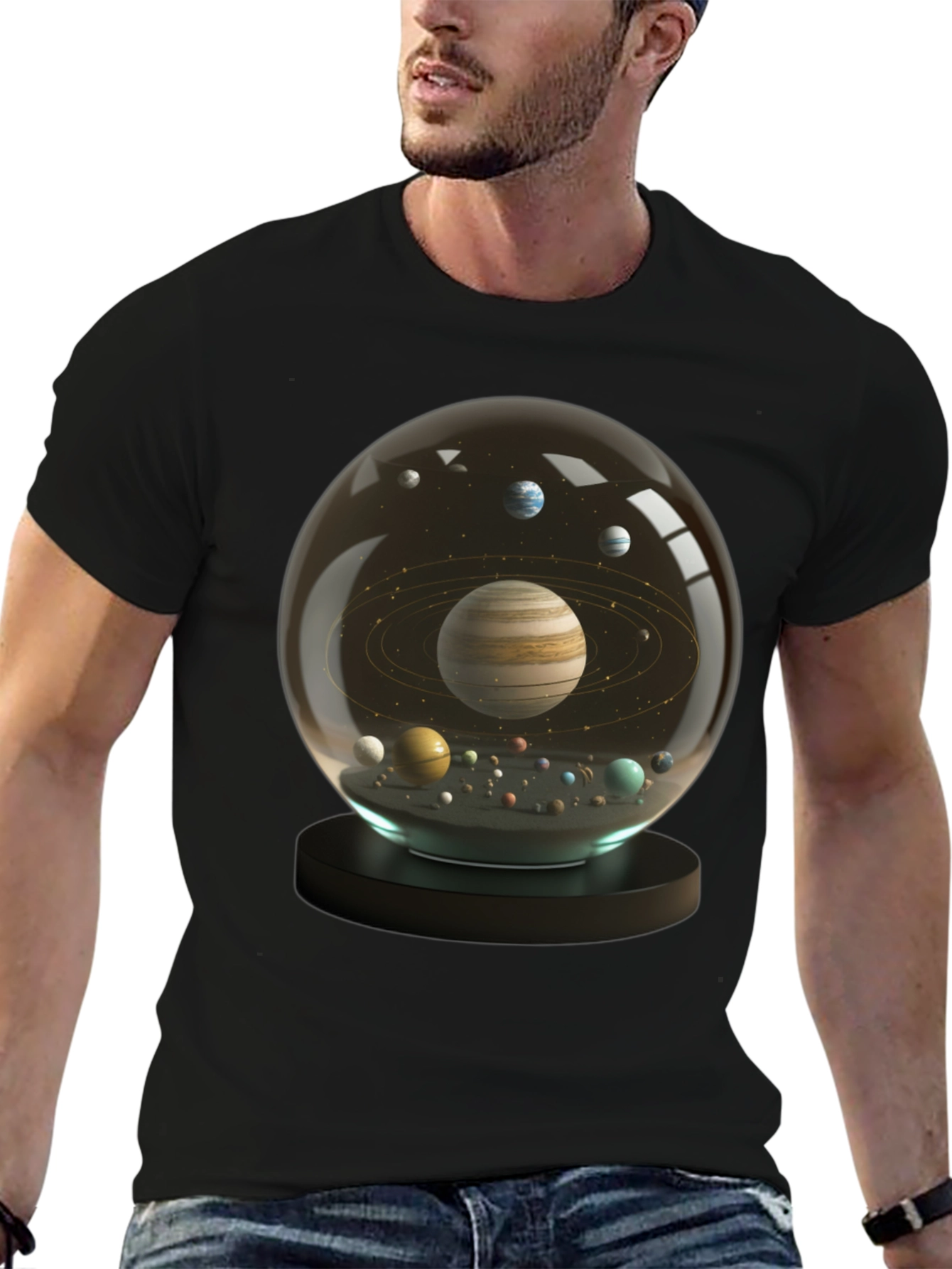 Planetary System T-Shirt - Unique Galaxy Design