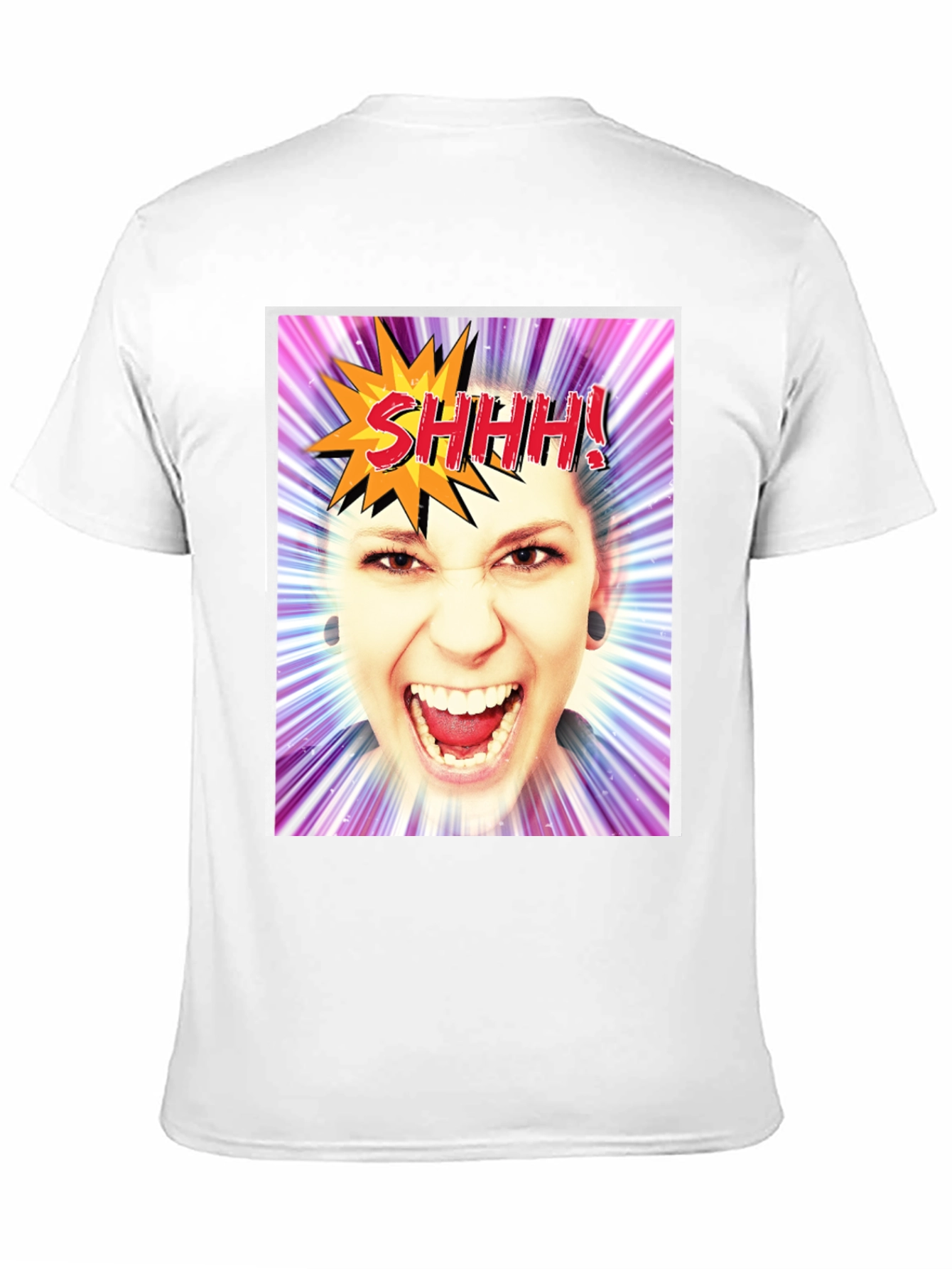 SHHH! Funny Graphic Tee - Unisex Black T-Shirt