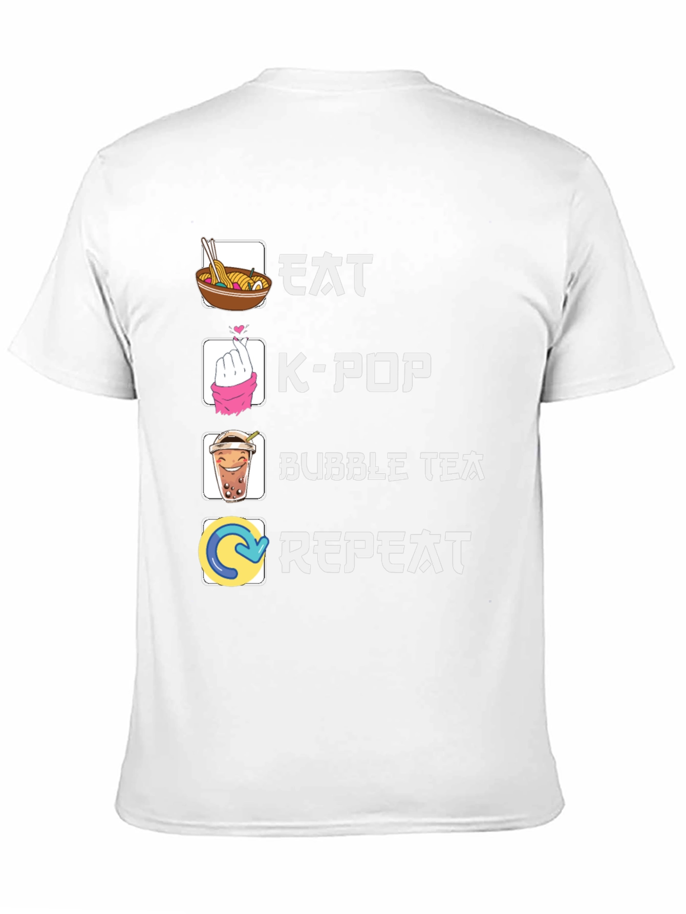 Eat K-Pop Bubble Tea Repeat Graphic Tee