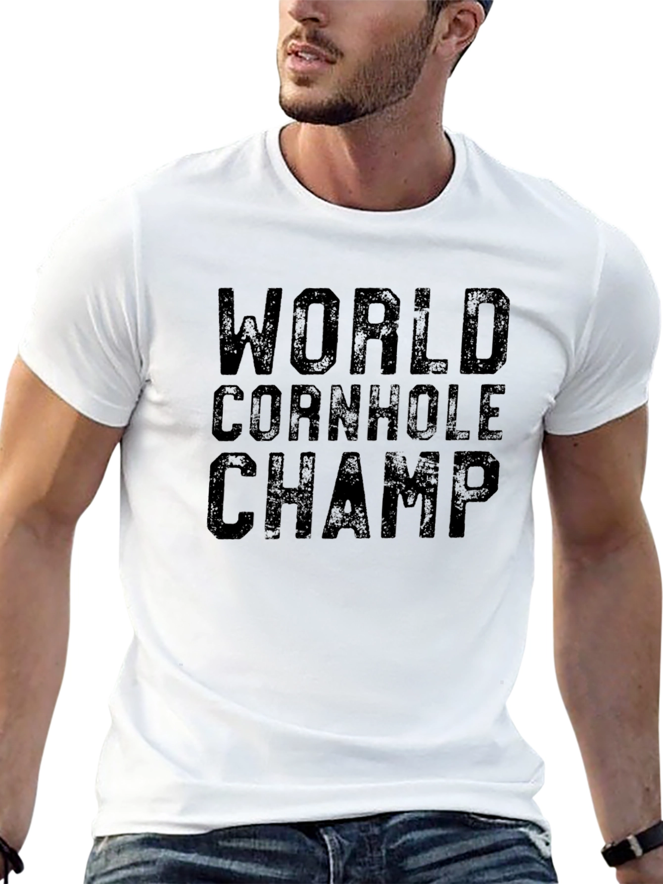 World Cornhole Champ Black T-Shirt