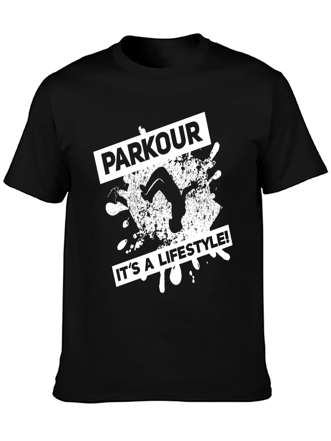 Parkour Lifestyle T-Shirt - Black Graphic Tee