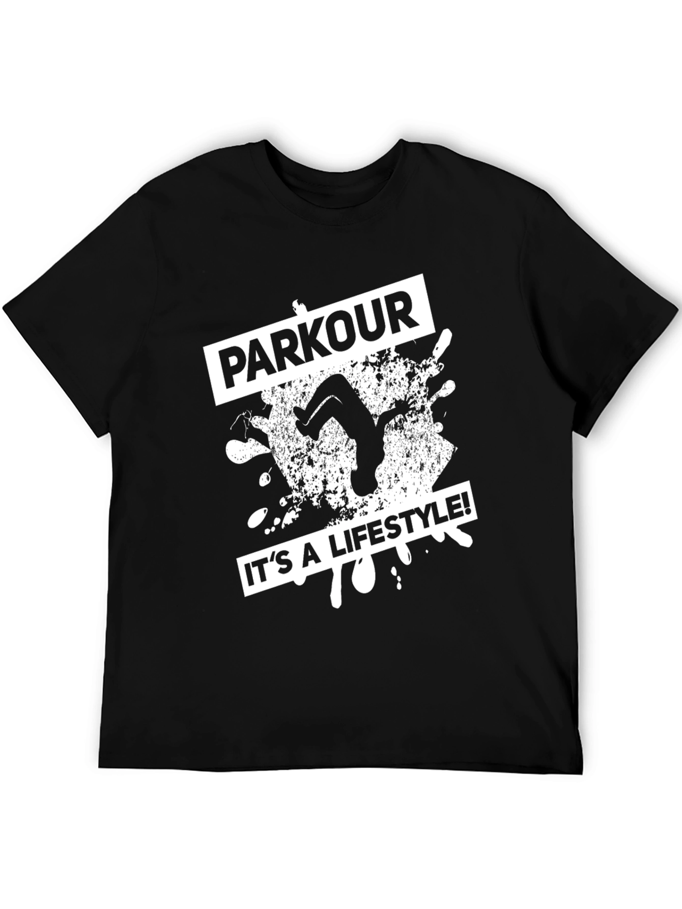 Parkour Lifestyle T-Shirt - Black Graphic Tee
