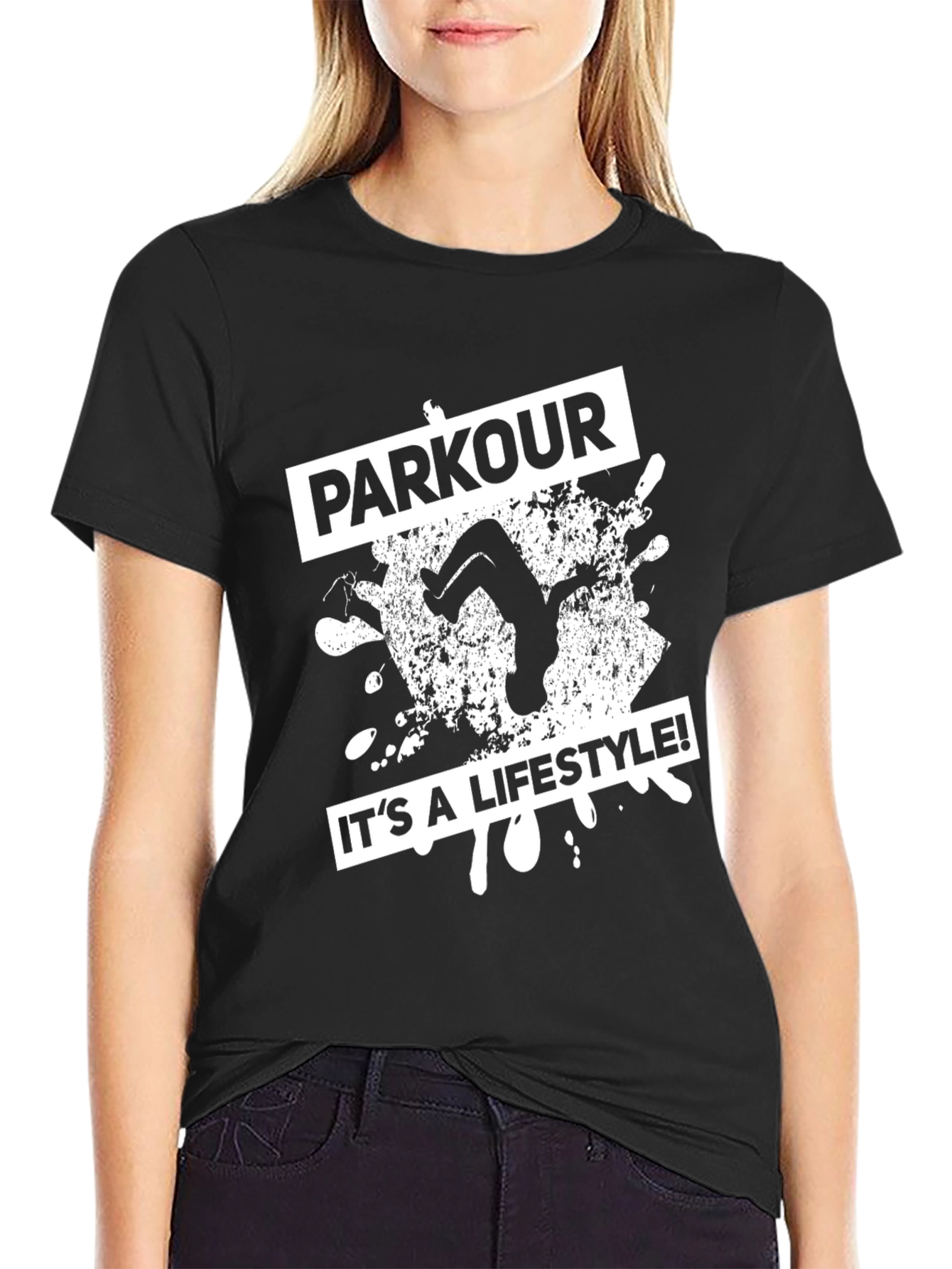 Parkour Lifestyle T-Shirt - Black Graphic Tee