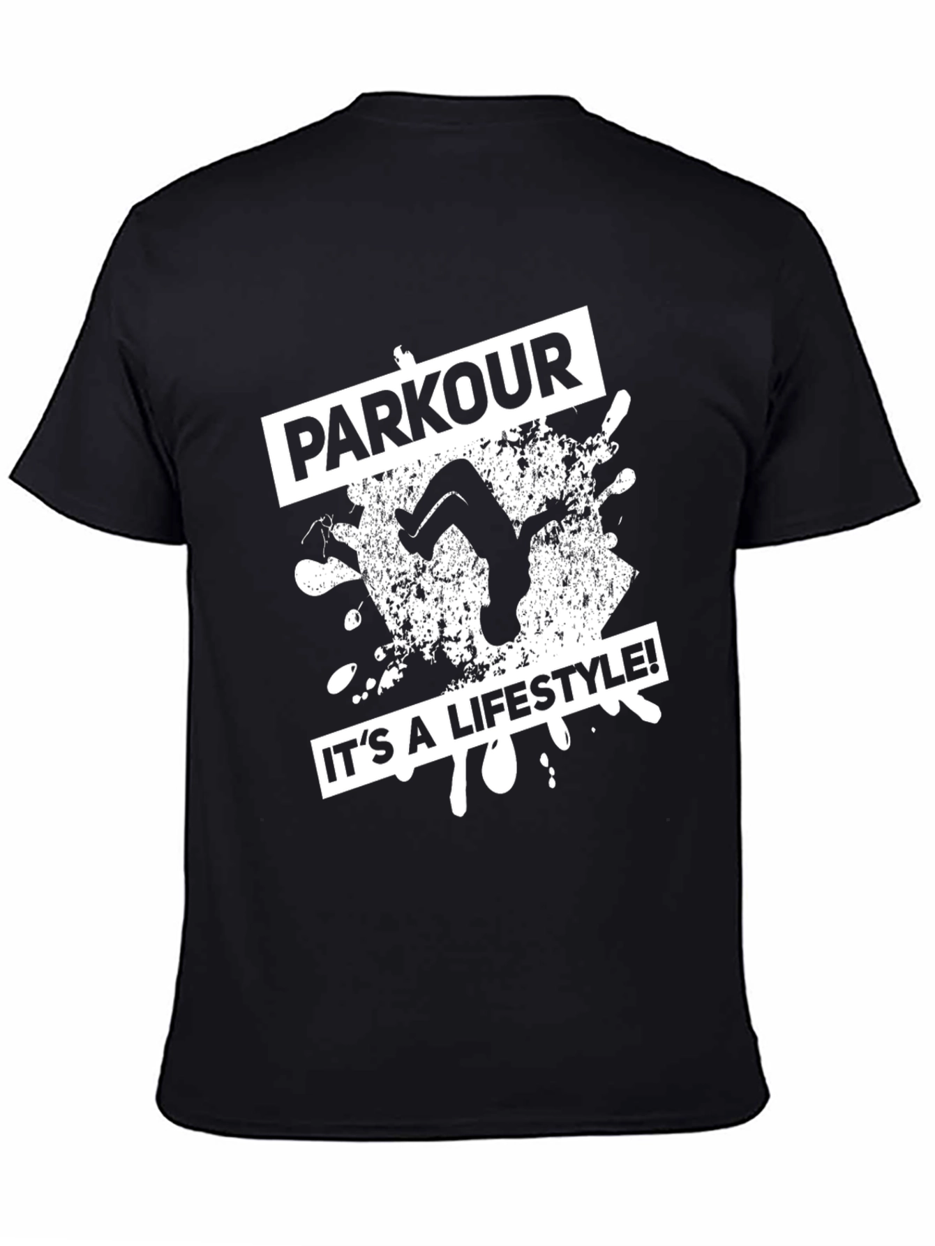 Parkour Lifestyle T-Shirt - Black Graphic Tee