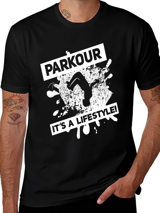 Parkour Lifestyle T-Shirt - Black Graphic Tee