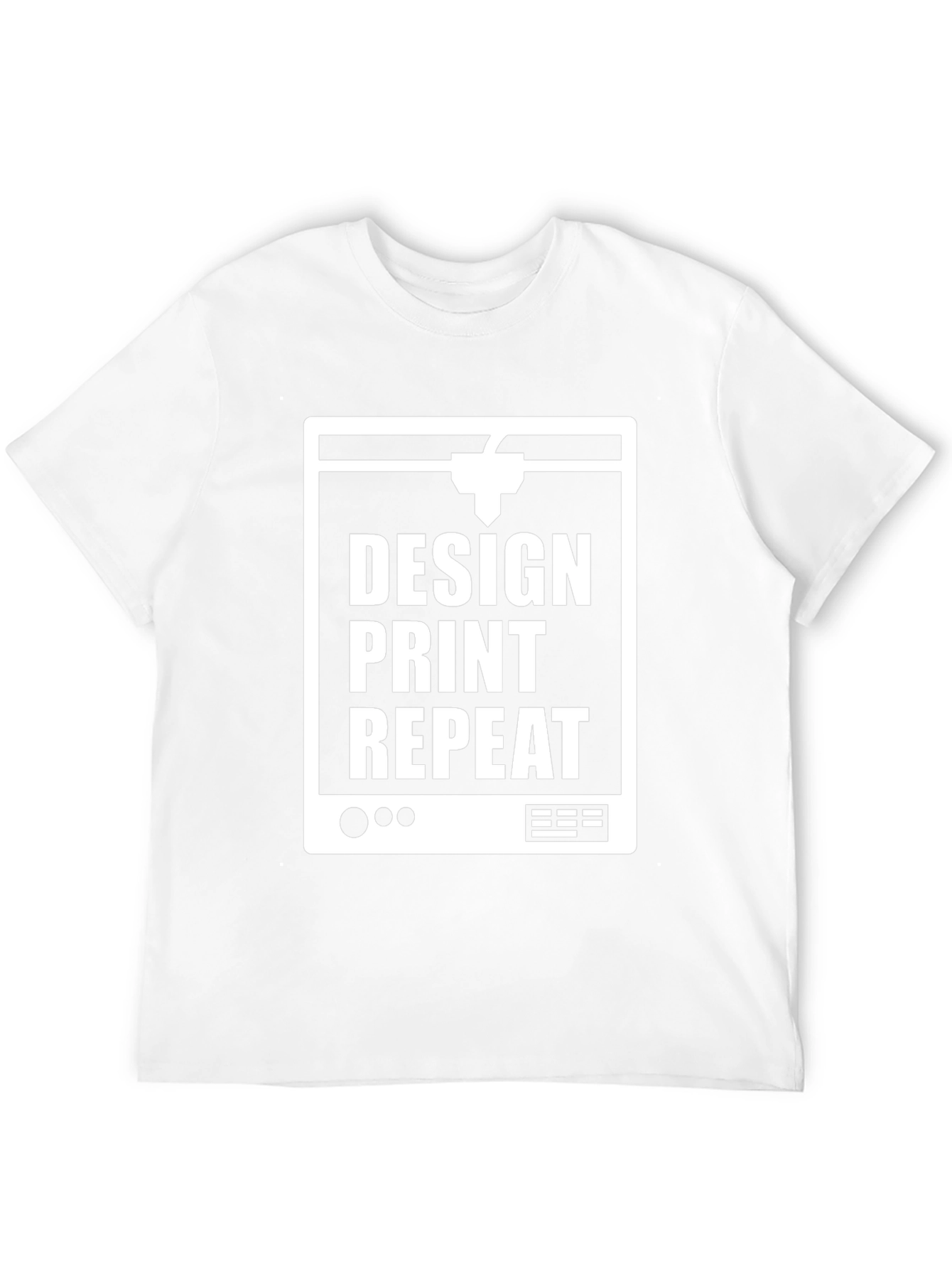 Design Print Repeat Black T-Shirt