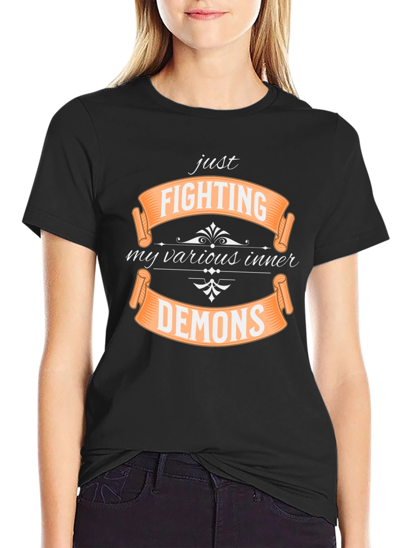 Fighting Inner Demons T-Shirt | Black Tee