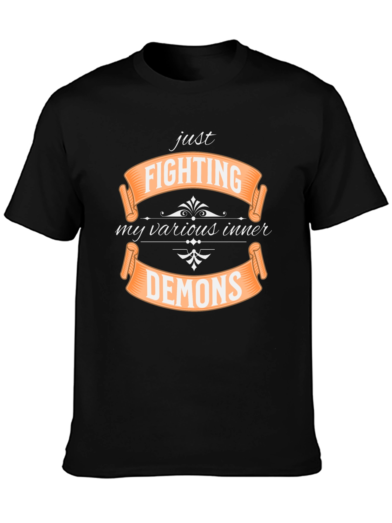 Fighting Inner Demons T-Shirt | Black Tee