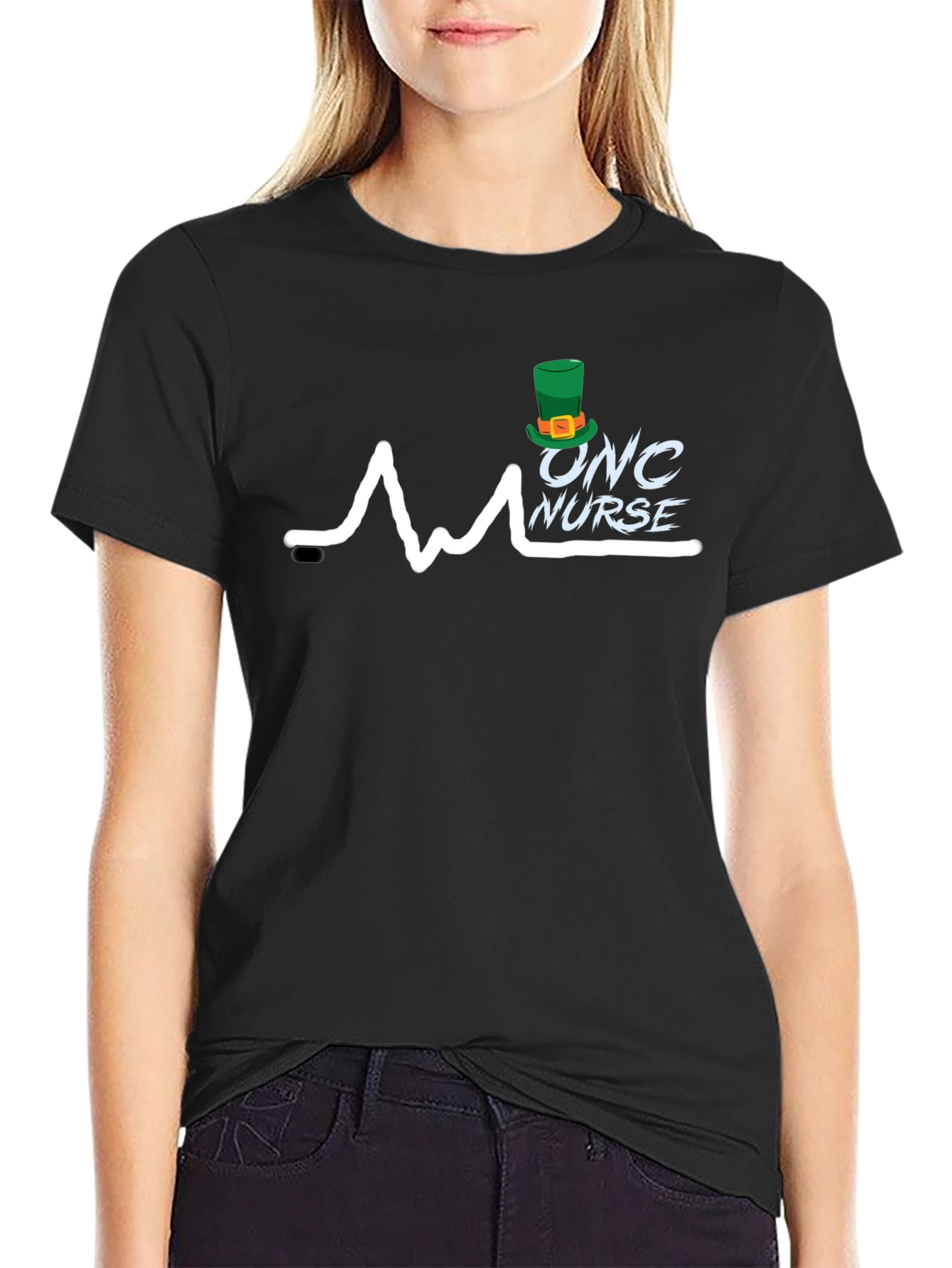 Onc Nurse St. Patricks Day Heartbeat T-Shirt
