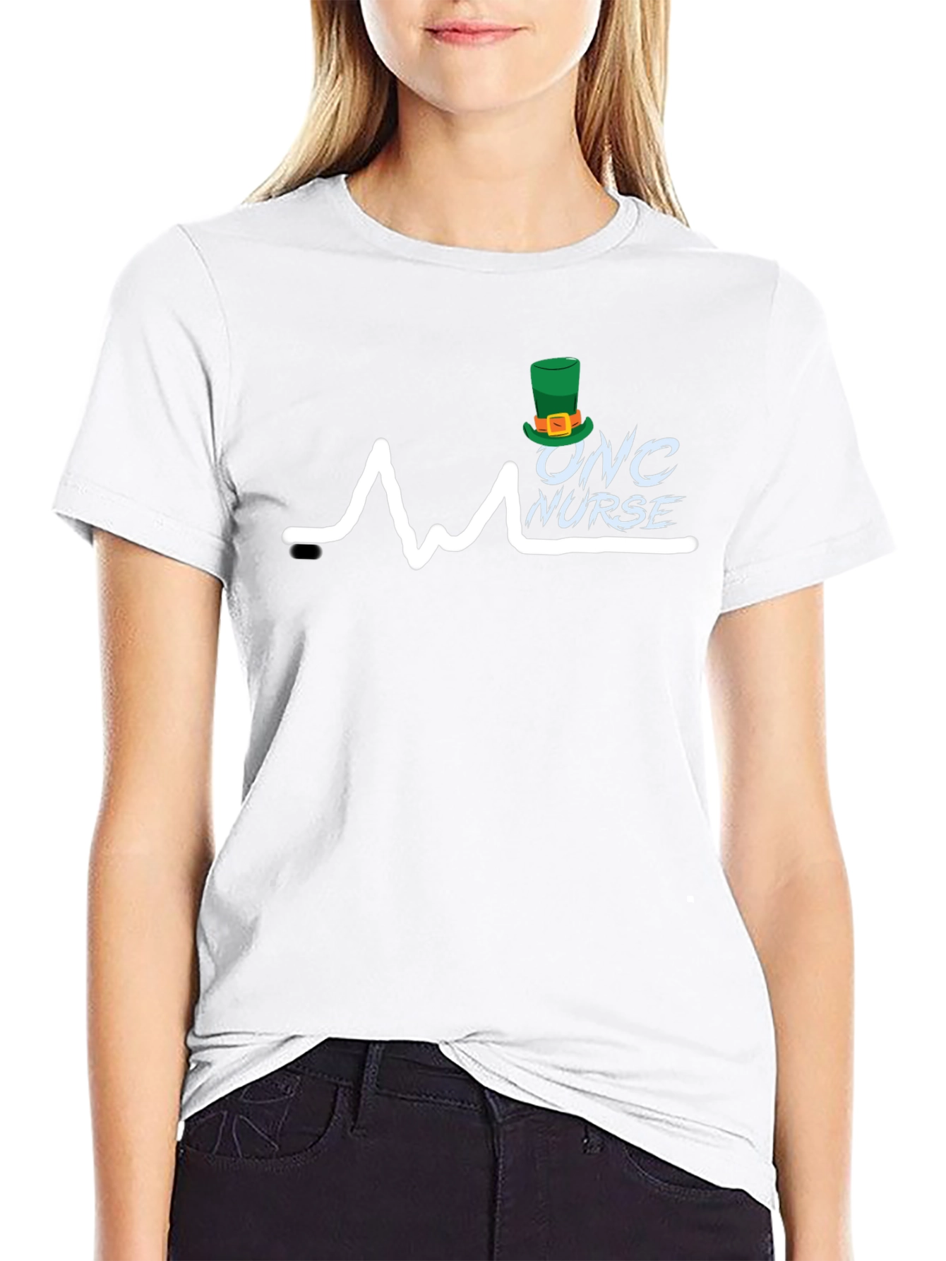 Onc Nurse St. Patricks Day Heartbeat T-Shirt