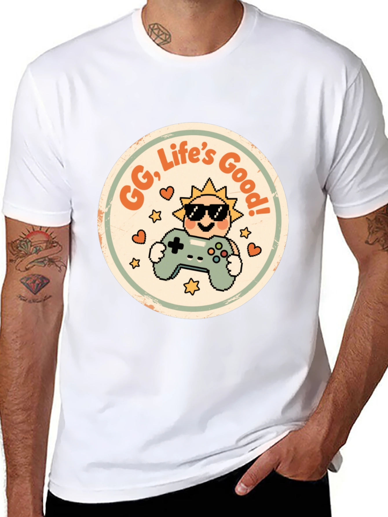 Gamer Lifes Good Graphic Tee - Black