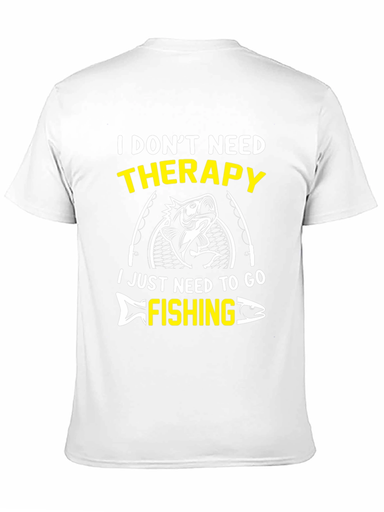 Fishing Therapy Graphic Tee - Mens Black T-Shirt