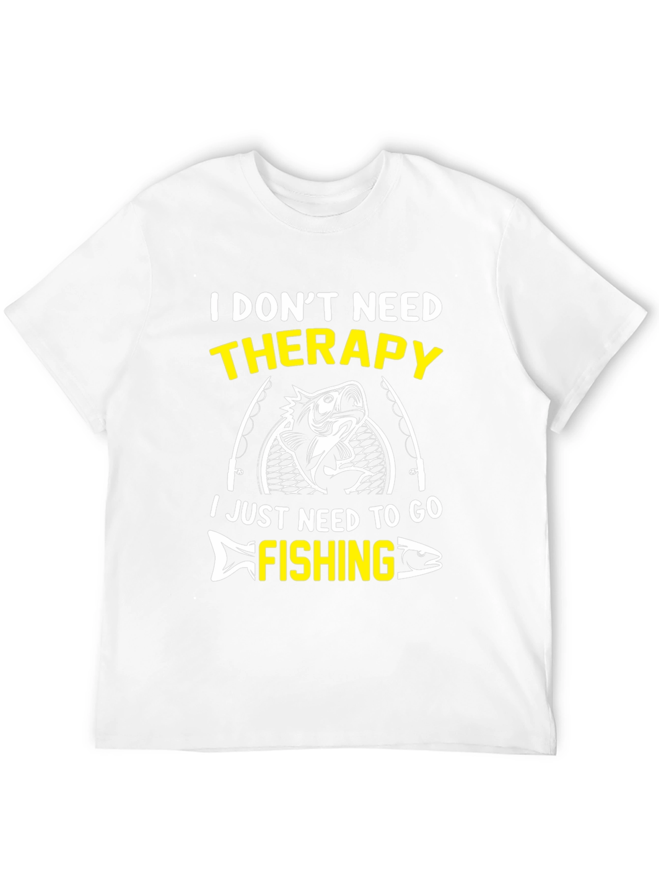 Fishing Therapy Graphic Tee - Mens Black T-Shirt