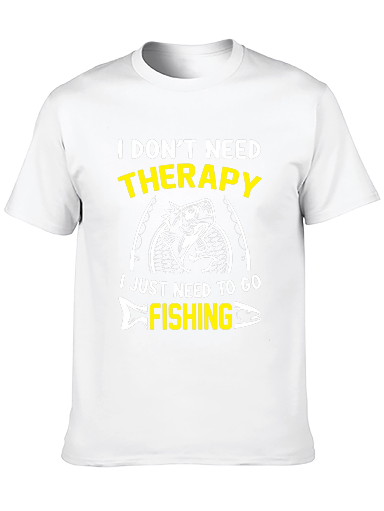 Fishing Therapy Graphic Tee - Mens Black T-Shirt