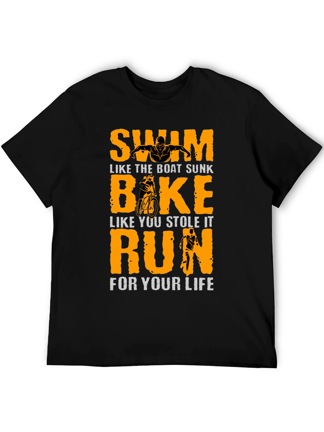 Swim Bike Run T-Shirt - Triathlon Motivation
