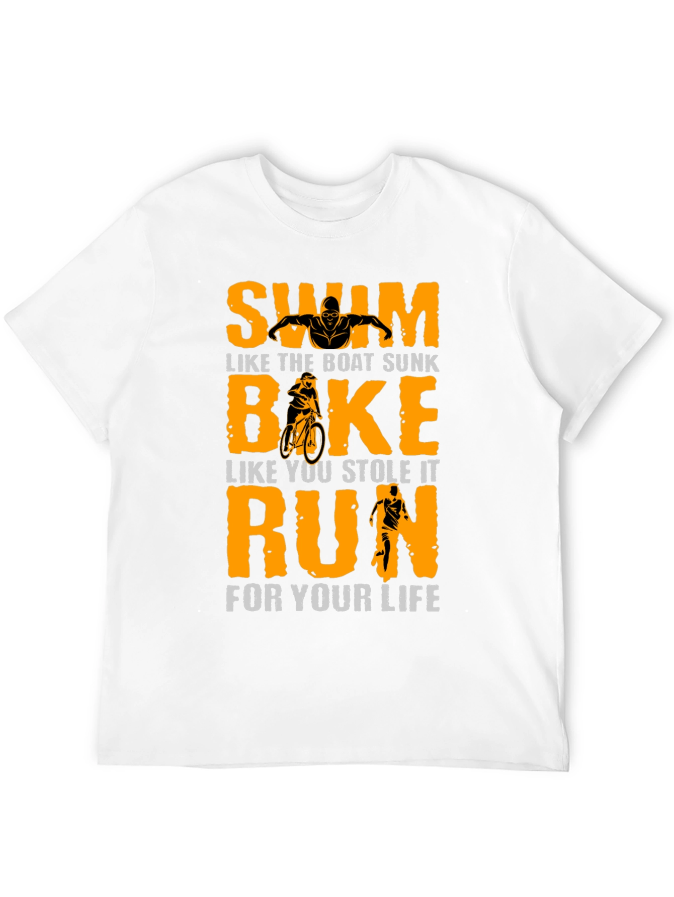 Swim Bike Run T-Shirt - Triathlon Motivation