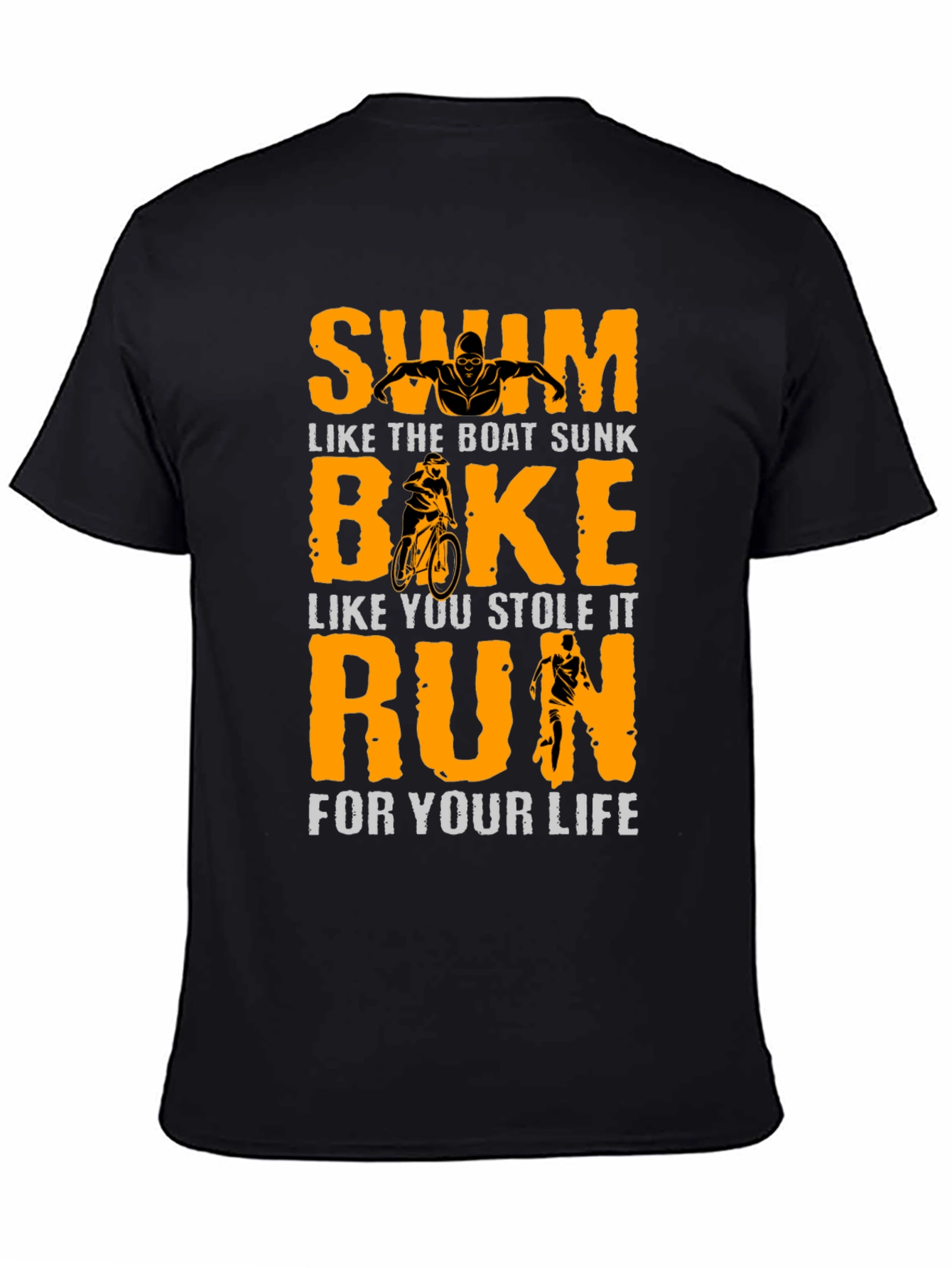 Swim Bike Run T-Shirt - Triathlon Motivation