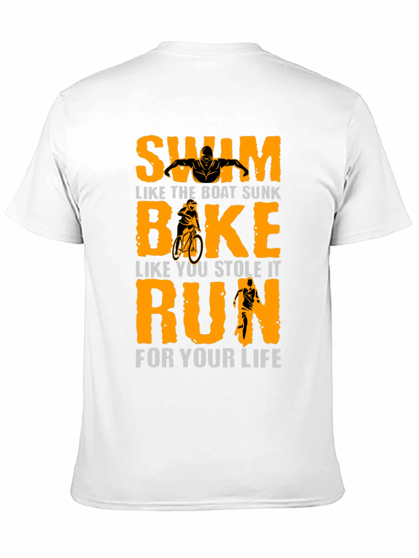Swim Bike Run T-Shirt - Triathlon Motivation