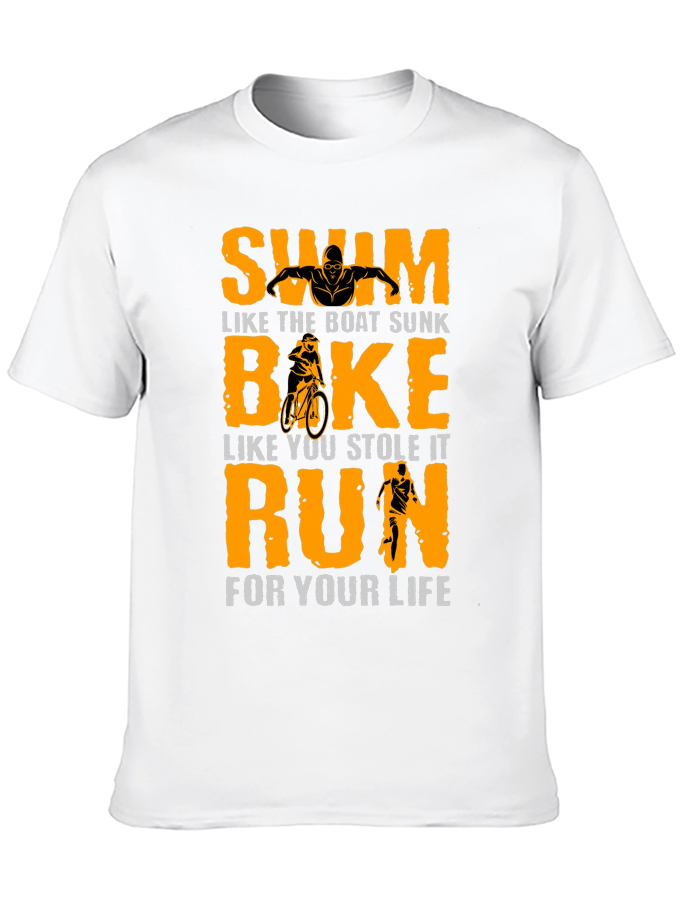 Swim Bike Run T-Shirt - Triathlon Motivation