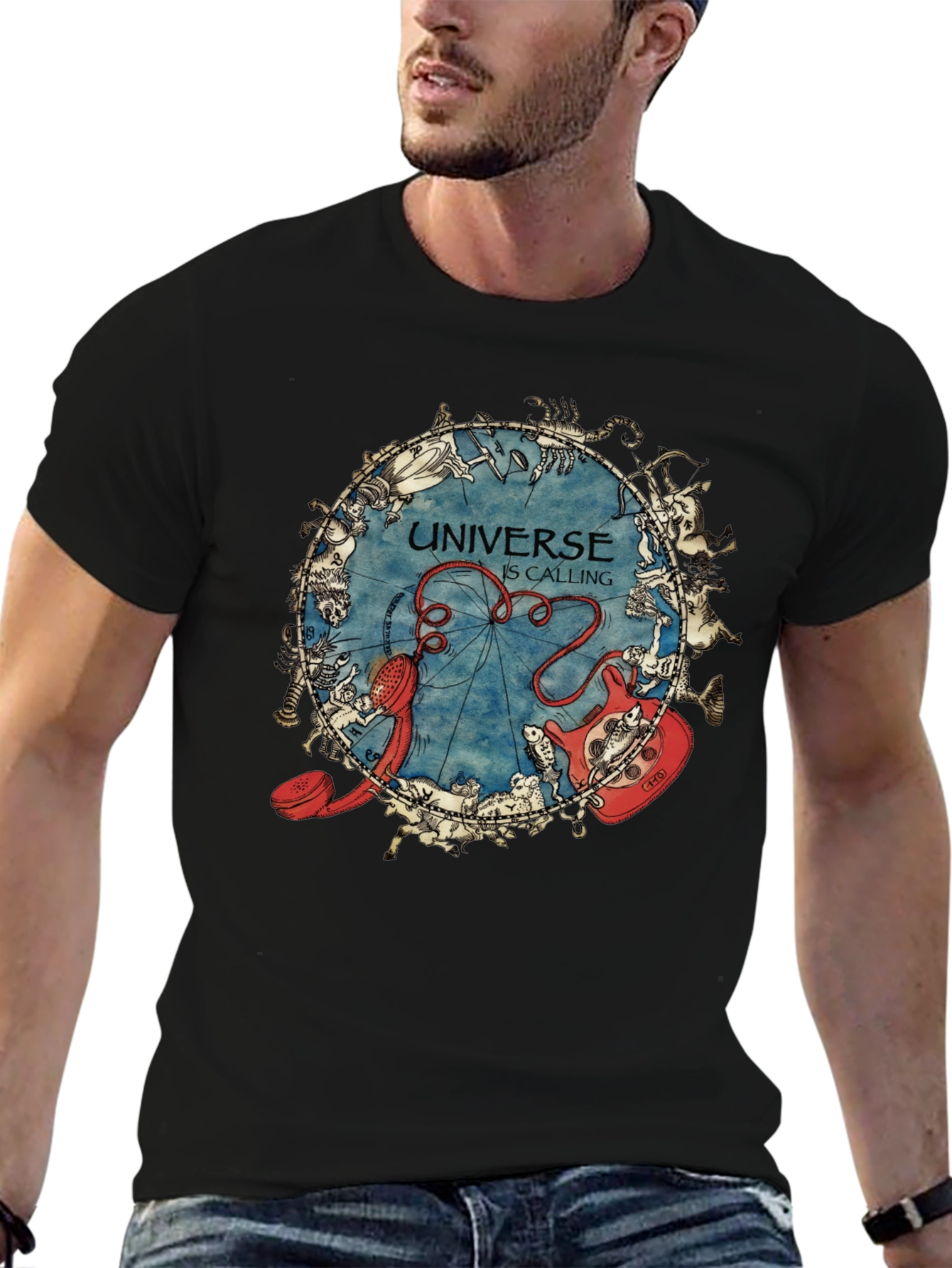 Universe Calling T-Shirt - Zodiac Astrology Design