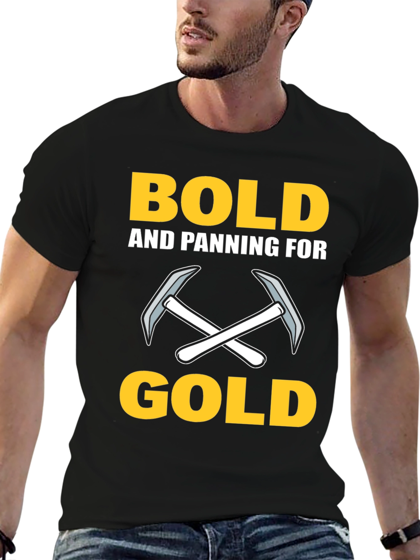 Bold Gold Panning T-Shirt - Miners Tee
