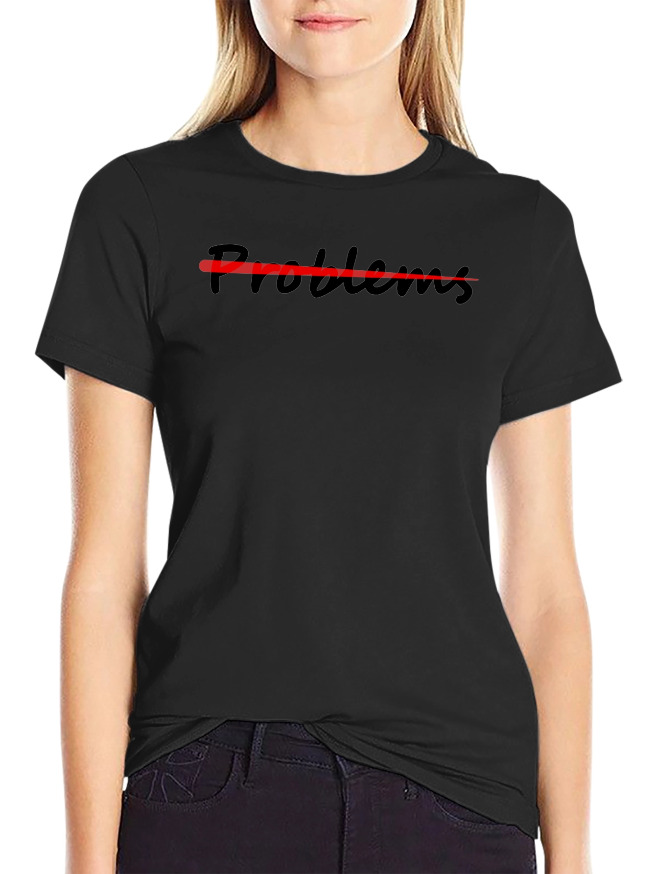 Mens No Problems Graphic Tee - Black