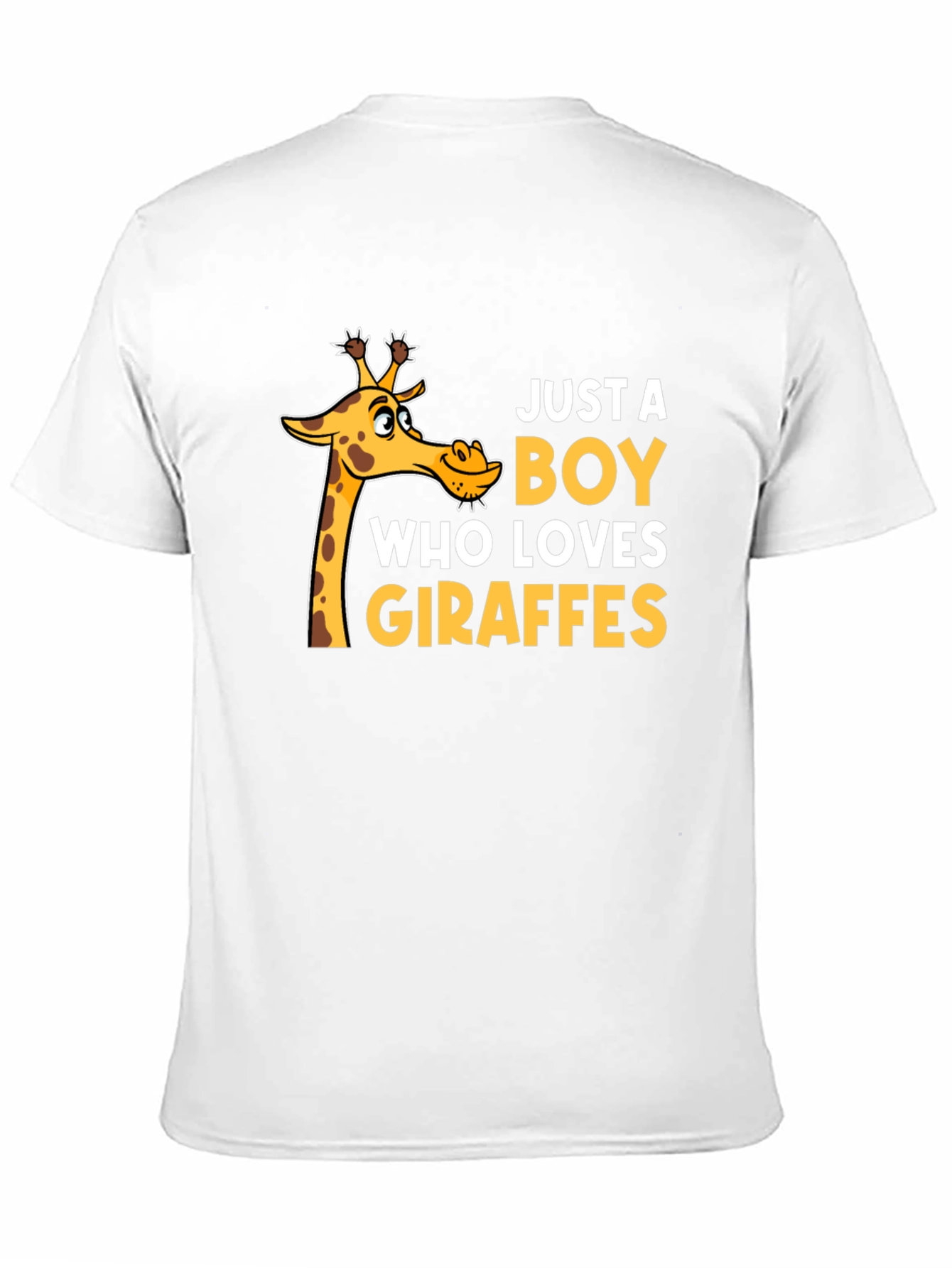 Just a Boy Who Loves Giraffes T-Shirt - Black