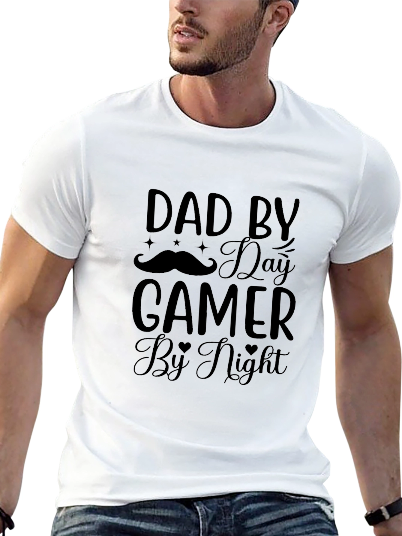 Dad By Day Gamer By Night T-Shirt - Black