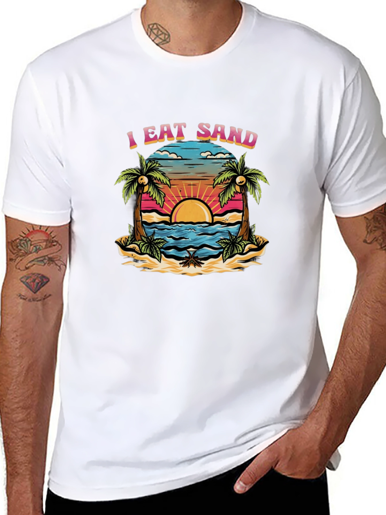 I Eat Sand Graphic Tee - Beach Lover T-Shirt