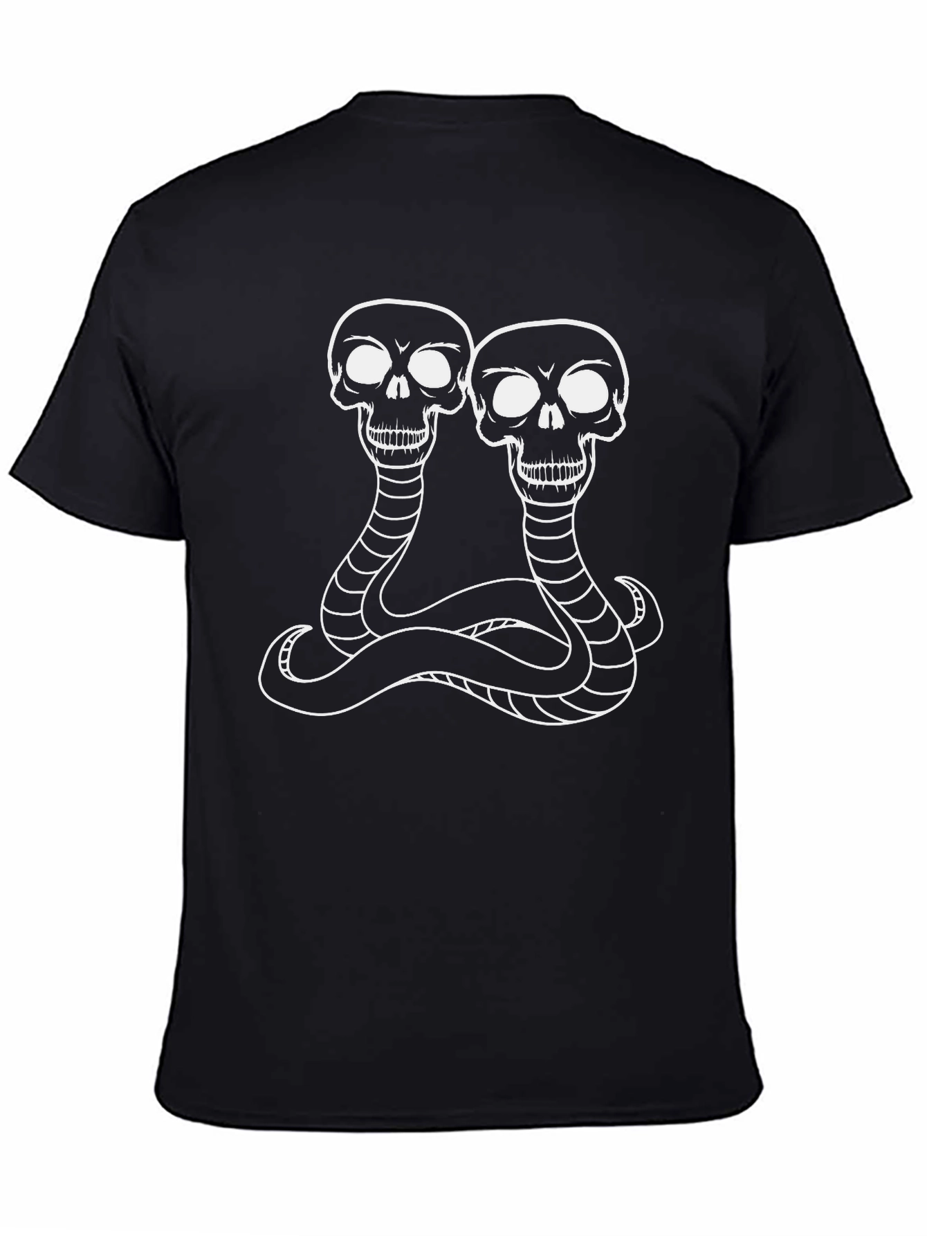Skull Snake Graphic Tee - Black