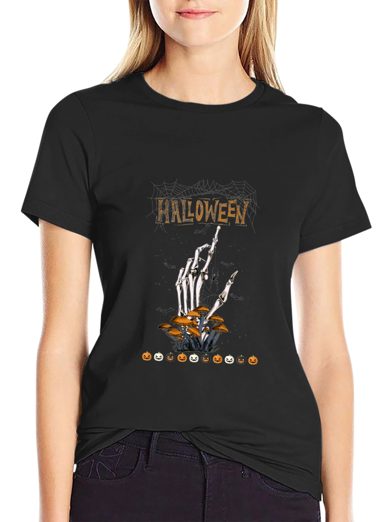 Halloween Skeleton Hand T-Shirt
