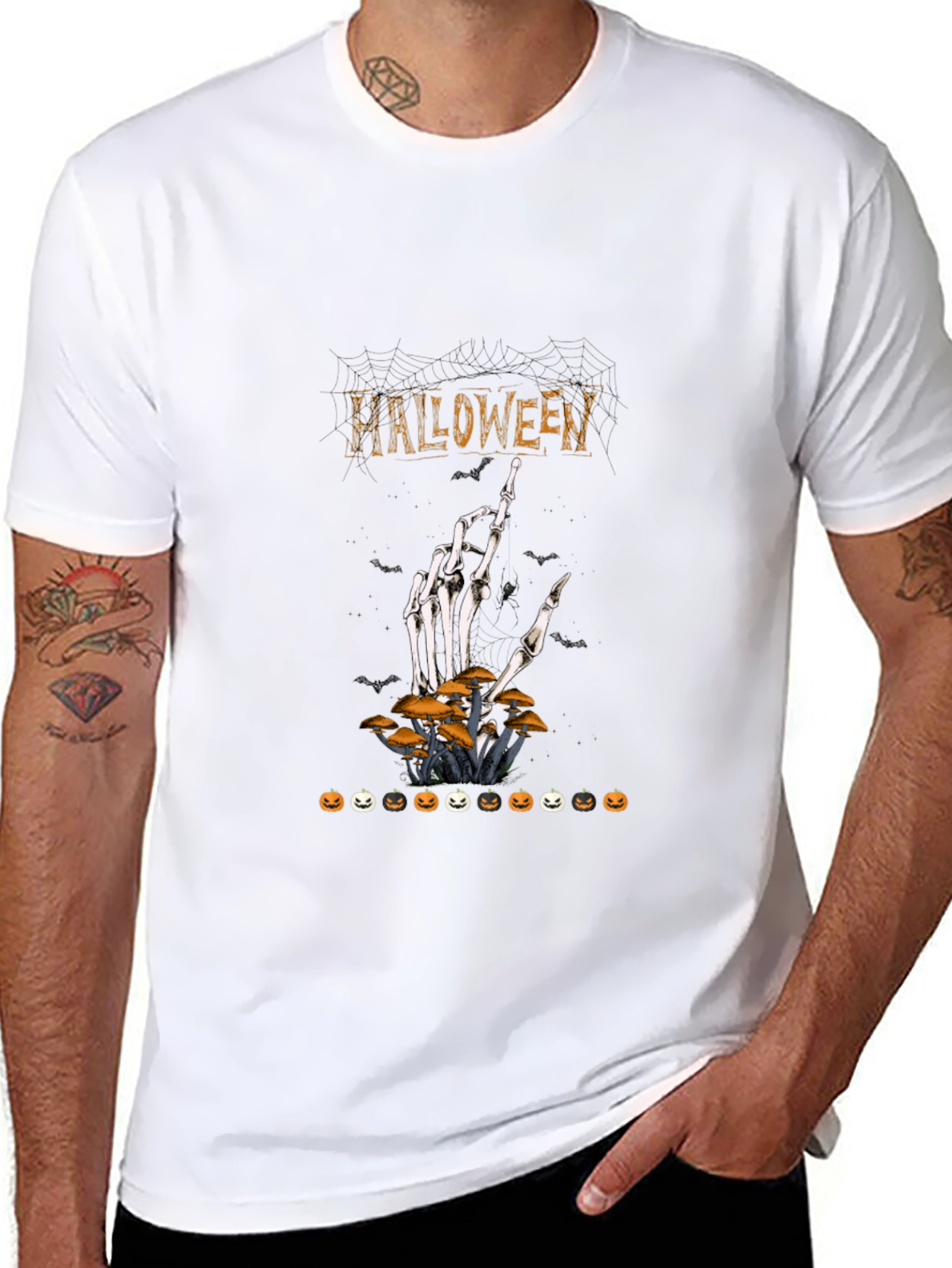 Halloween Skeleton Hand T-Shirt