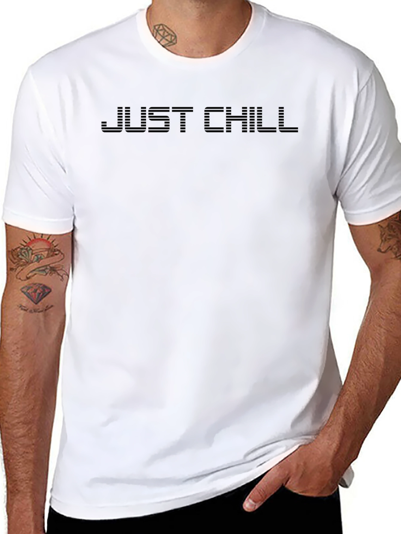 Just Chill Black Graphic T-Shirt